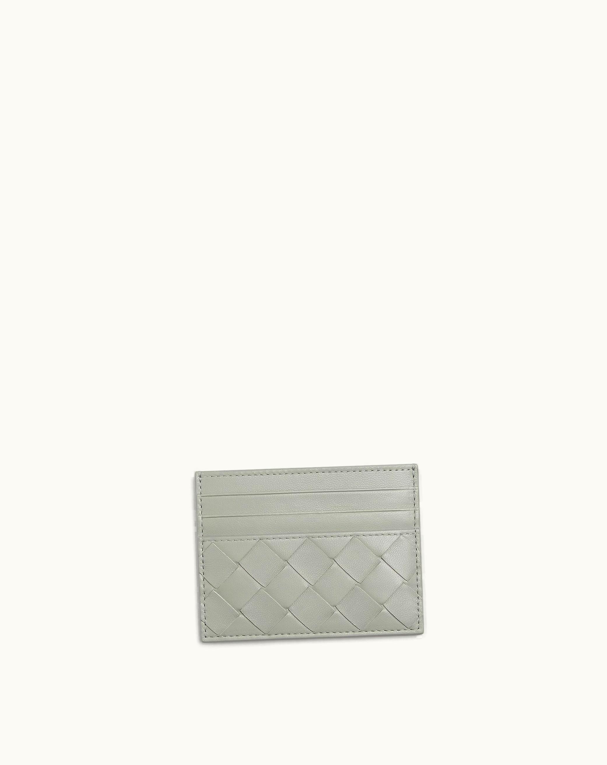 Bottega Veneta Bottega Veneta Women's Intrecciato Credit Card Case In Agate Grey
