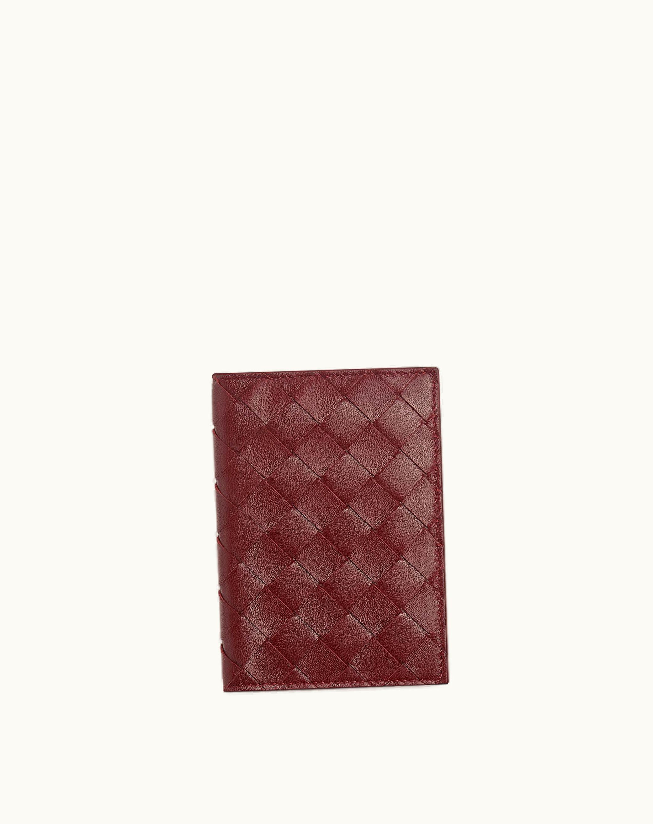 Bottega Veneta Bottega Veneta Women's Intrecciato Passport Case In Cherry