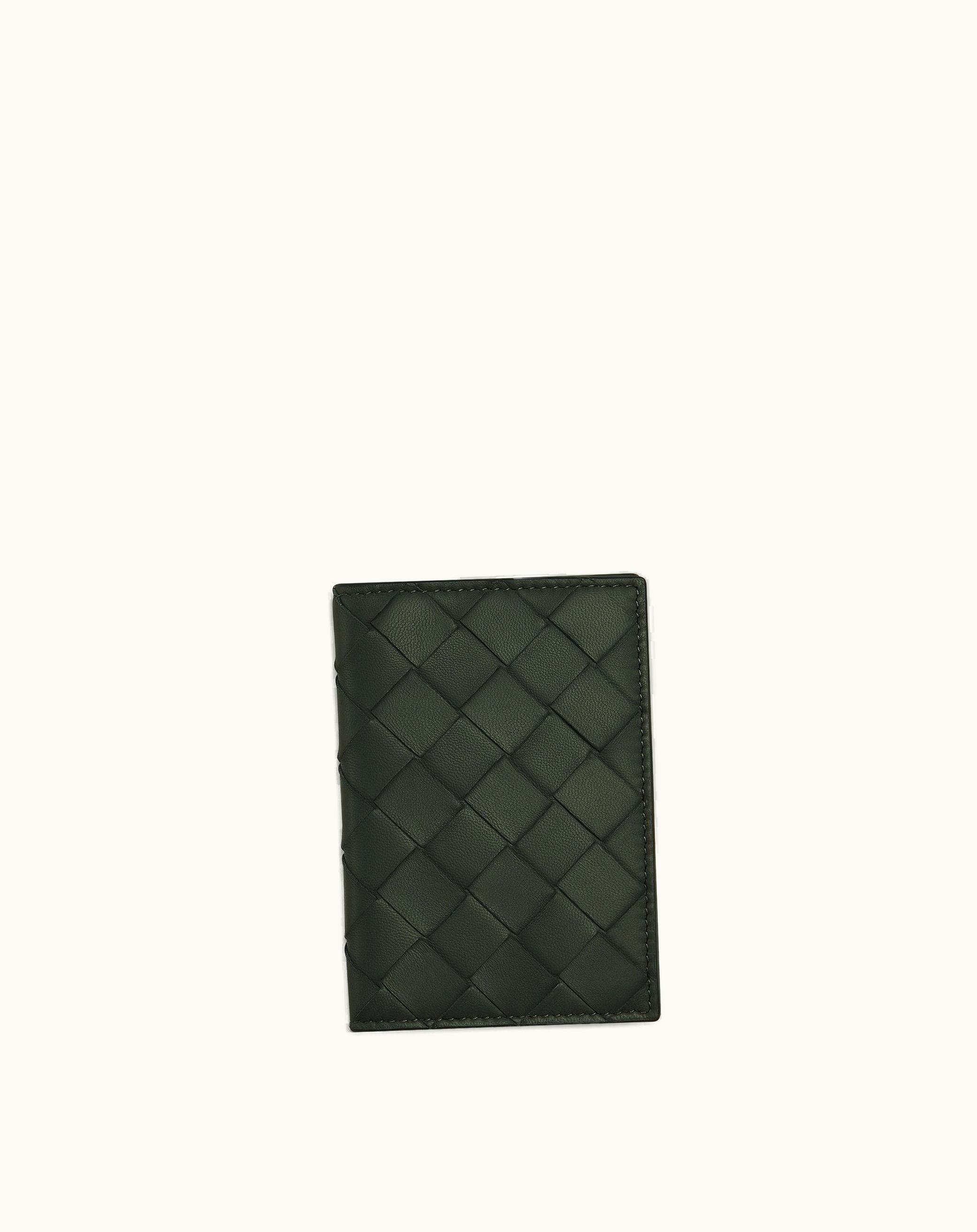 Bottega Veneta Bottega Veneta Men's Intrecciato Flap Card Case In Camping