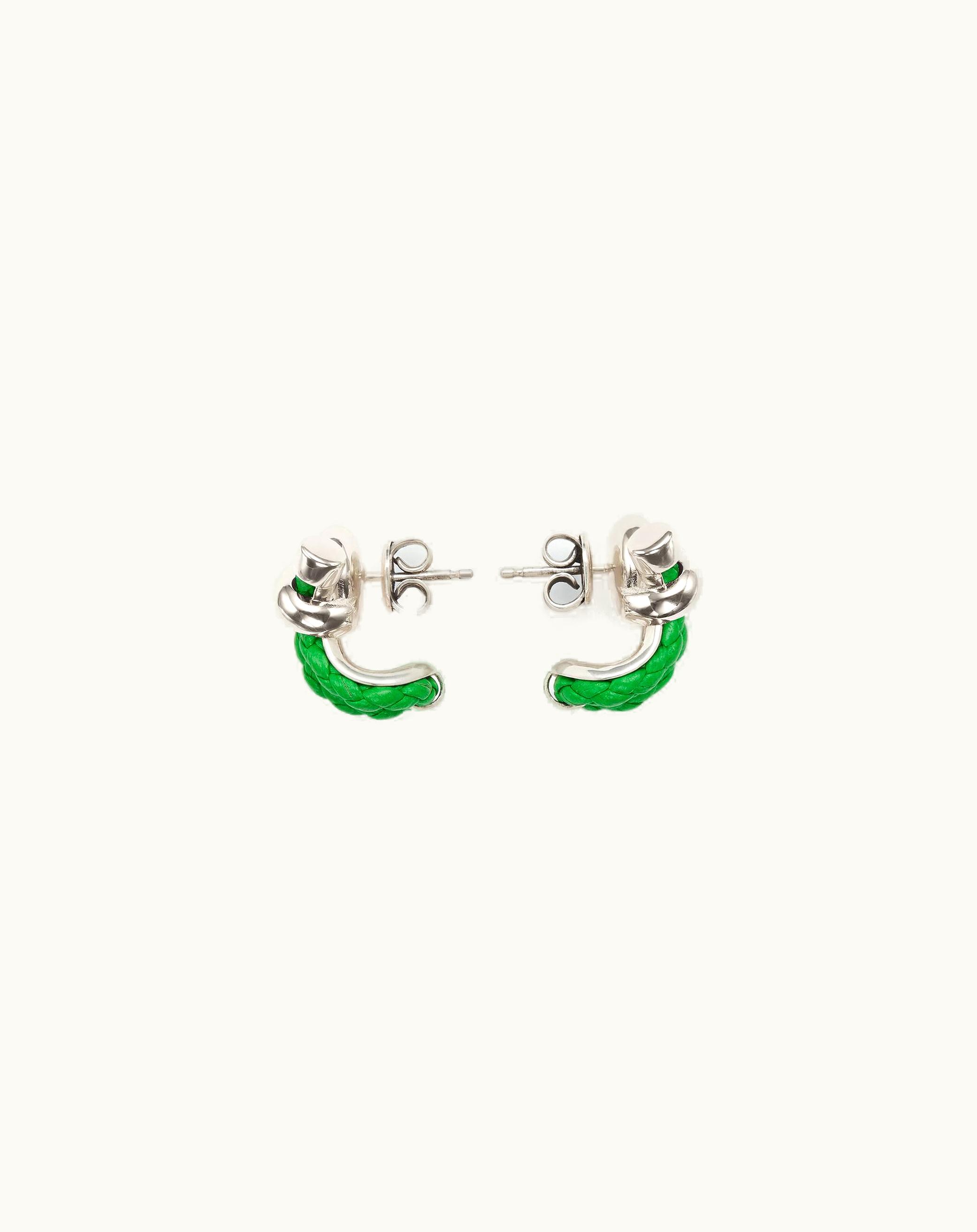 Bottega Veneta Bottega Veneta Women's Knot Hoop Earrings In Parakeet