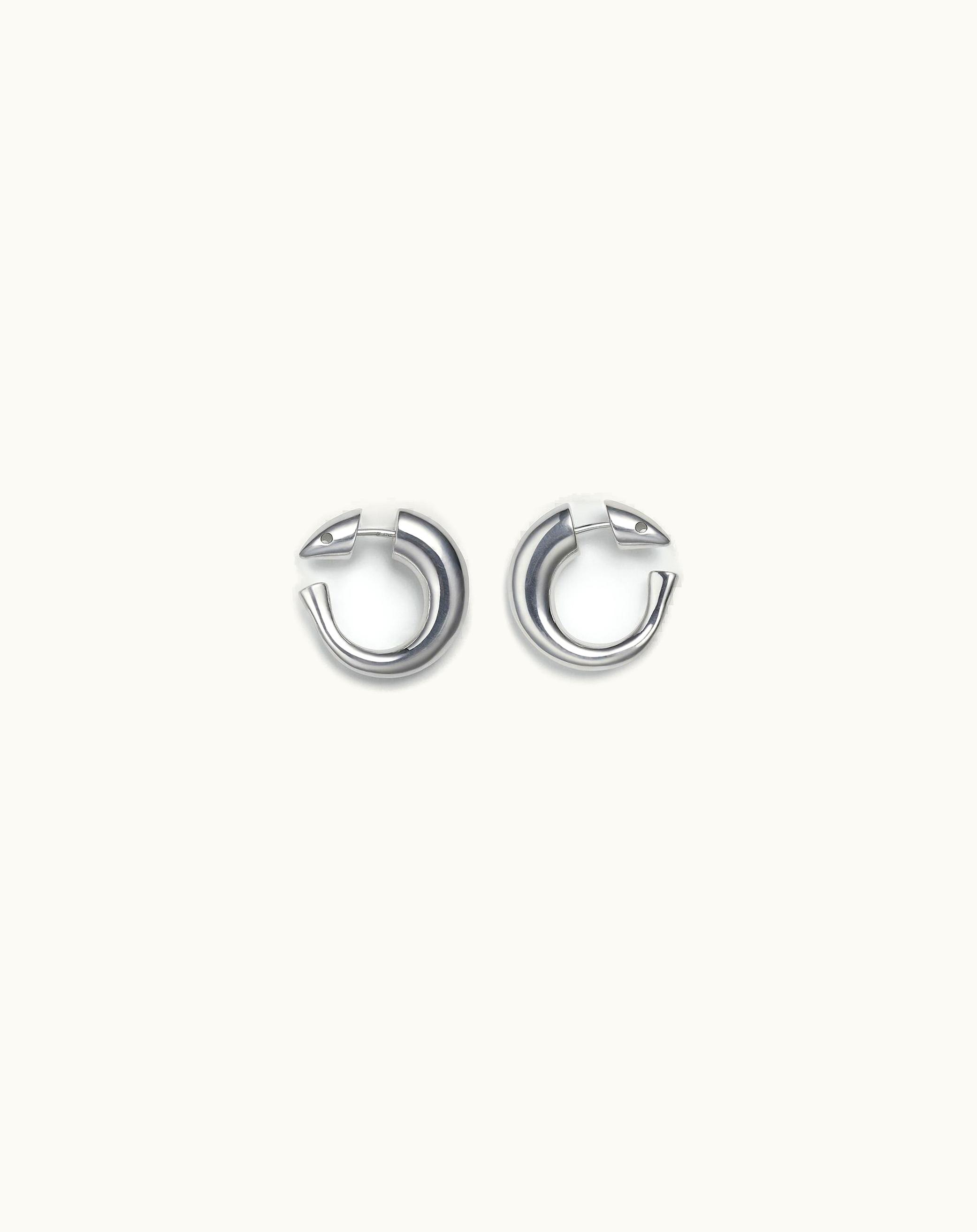Bottega Veneta Bottega Veneta Women's Sardine Hoop Earrings In Silver