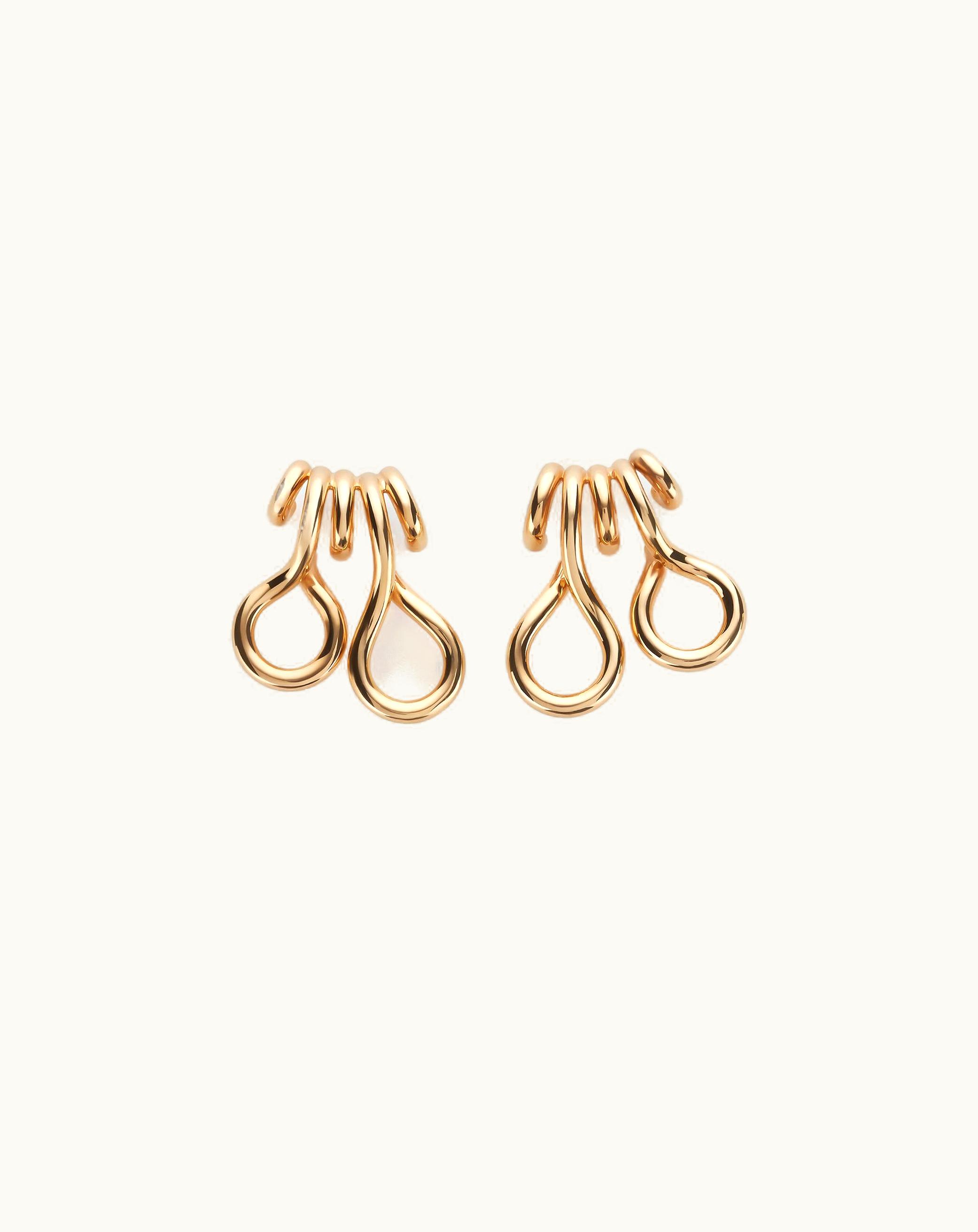 Bottega Veneta Bottega Veneta Women's Nest Earrings In Yellow Gold