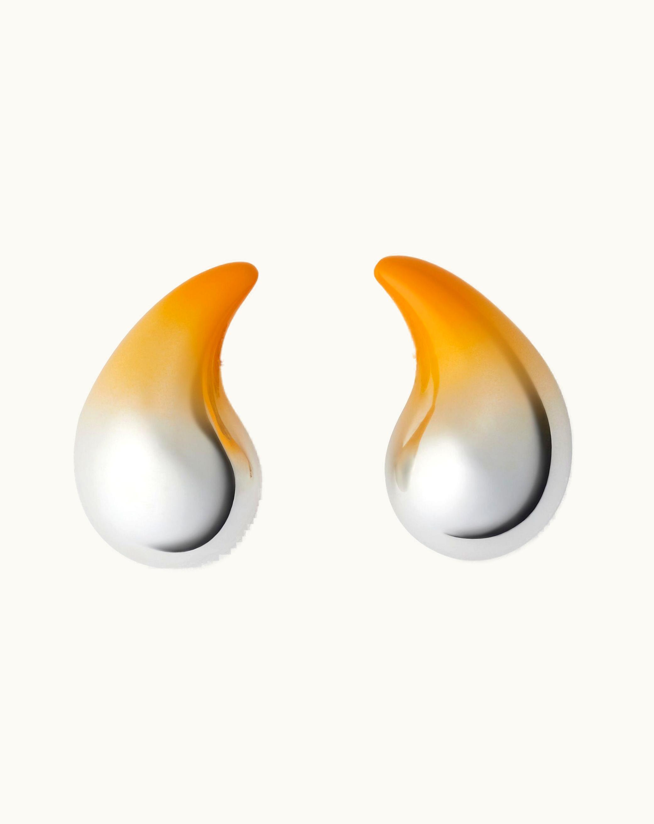 Bottega Veneta Bottega Veneta Women's Large Drop Earrings In Mango