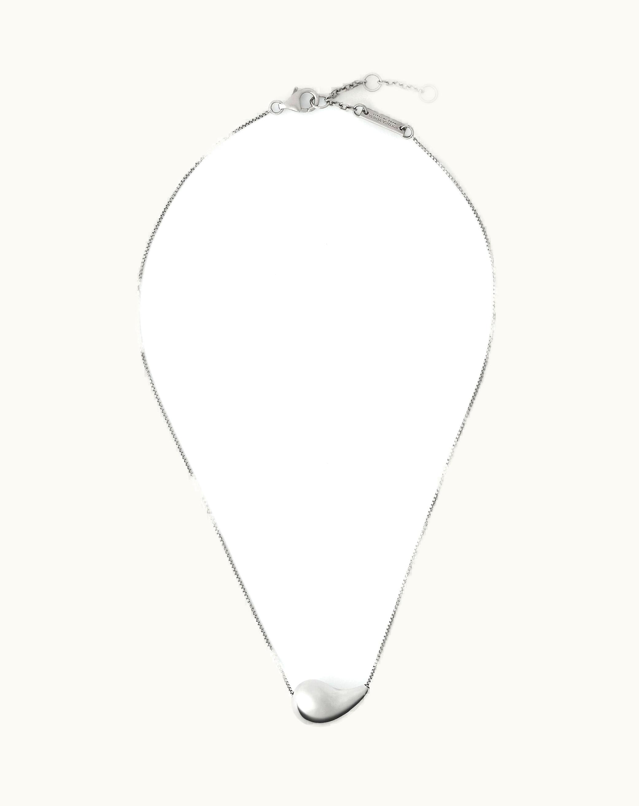 Bottega Veneta Bottega Veneta Women's Drop Pendant Necklace In Silver