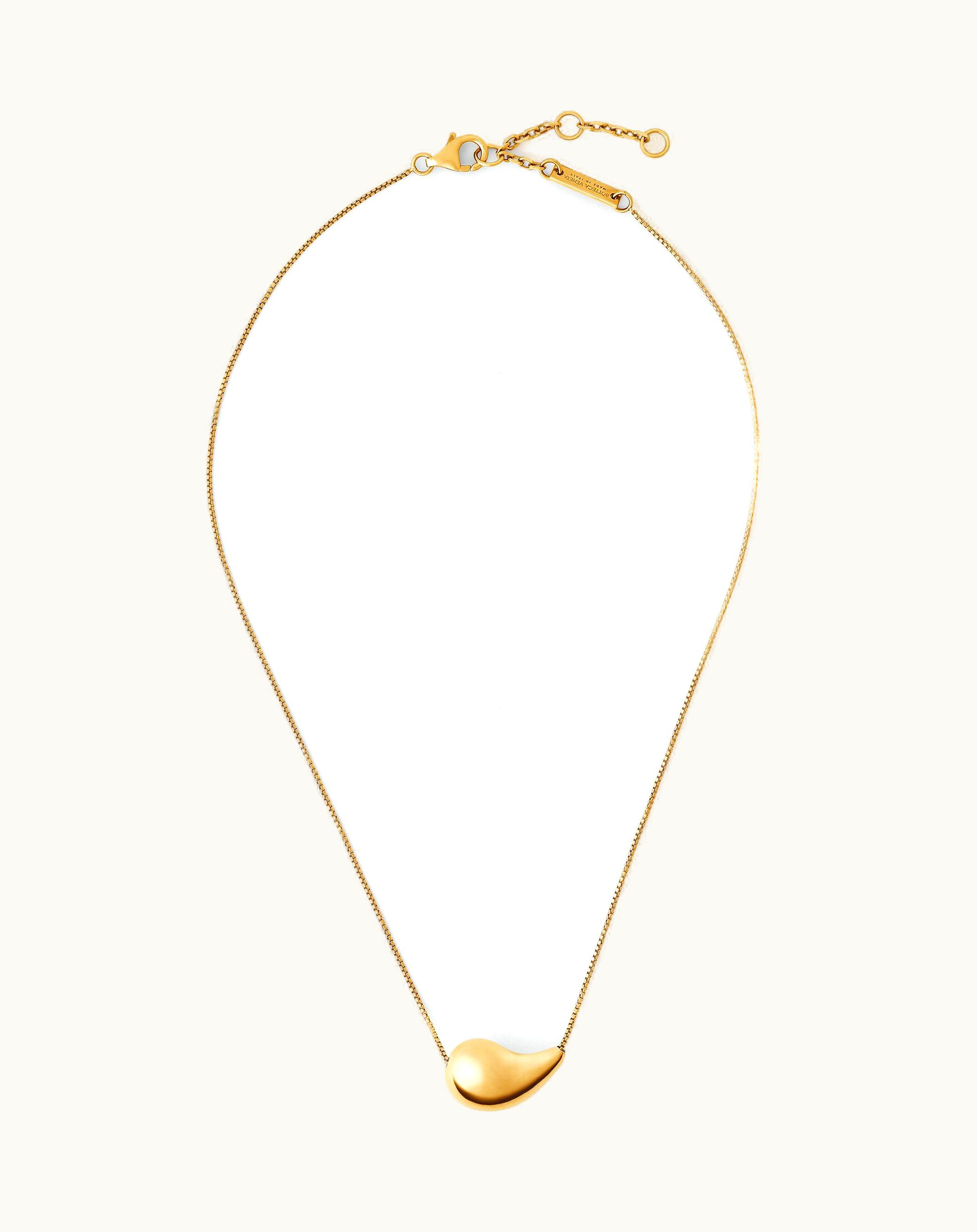 Bottega Veneta Bottega Veneta Women's Drop Pendant Necklace In Yellow Gold
