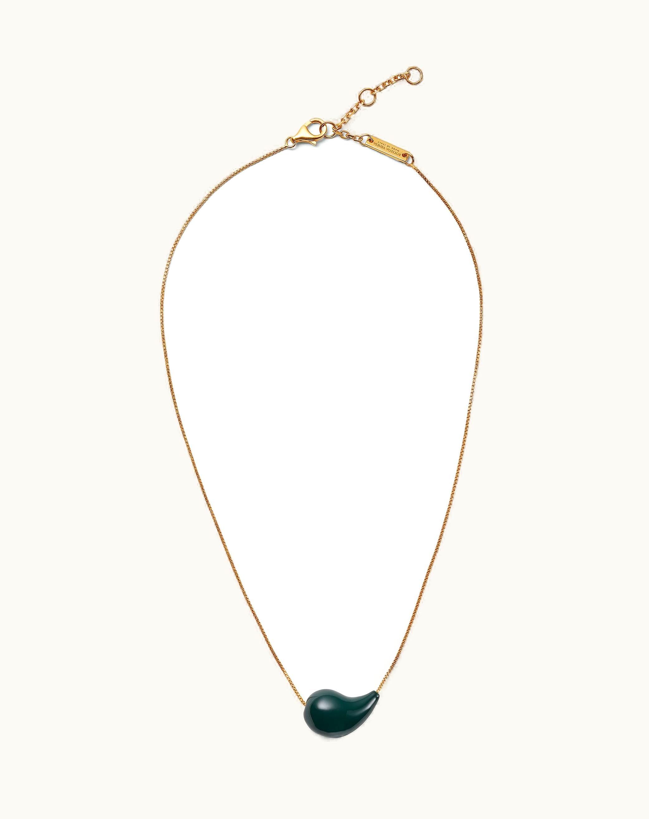 Bottega Veneta Bottega Veneta Women's Drop Necklace In Dark Green