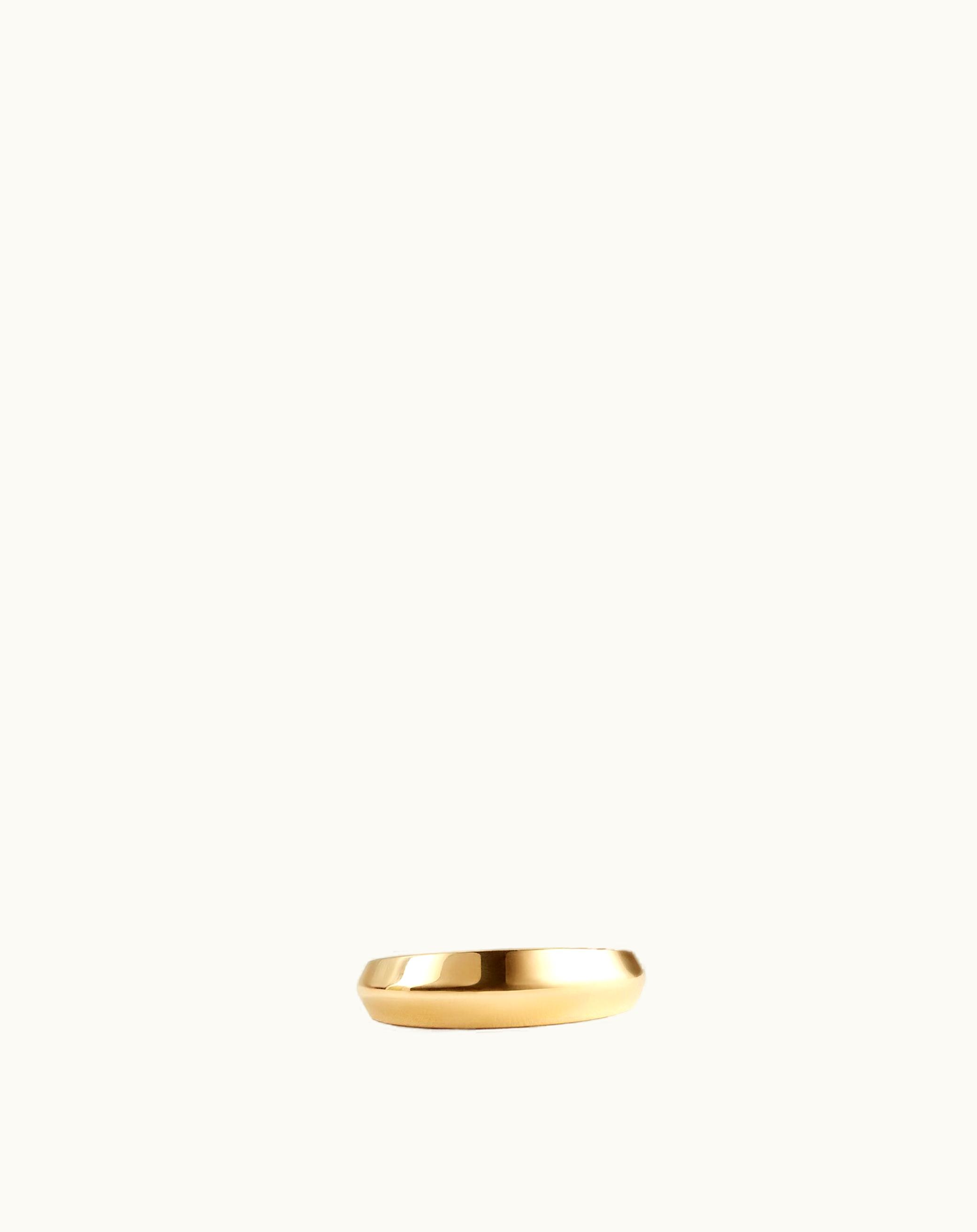 Bottega Veneta Bottega Veneta Men's Detail Chain Ring In Yellow Gold