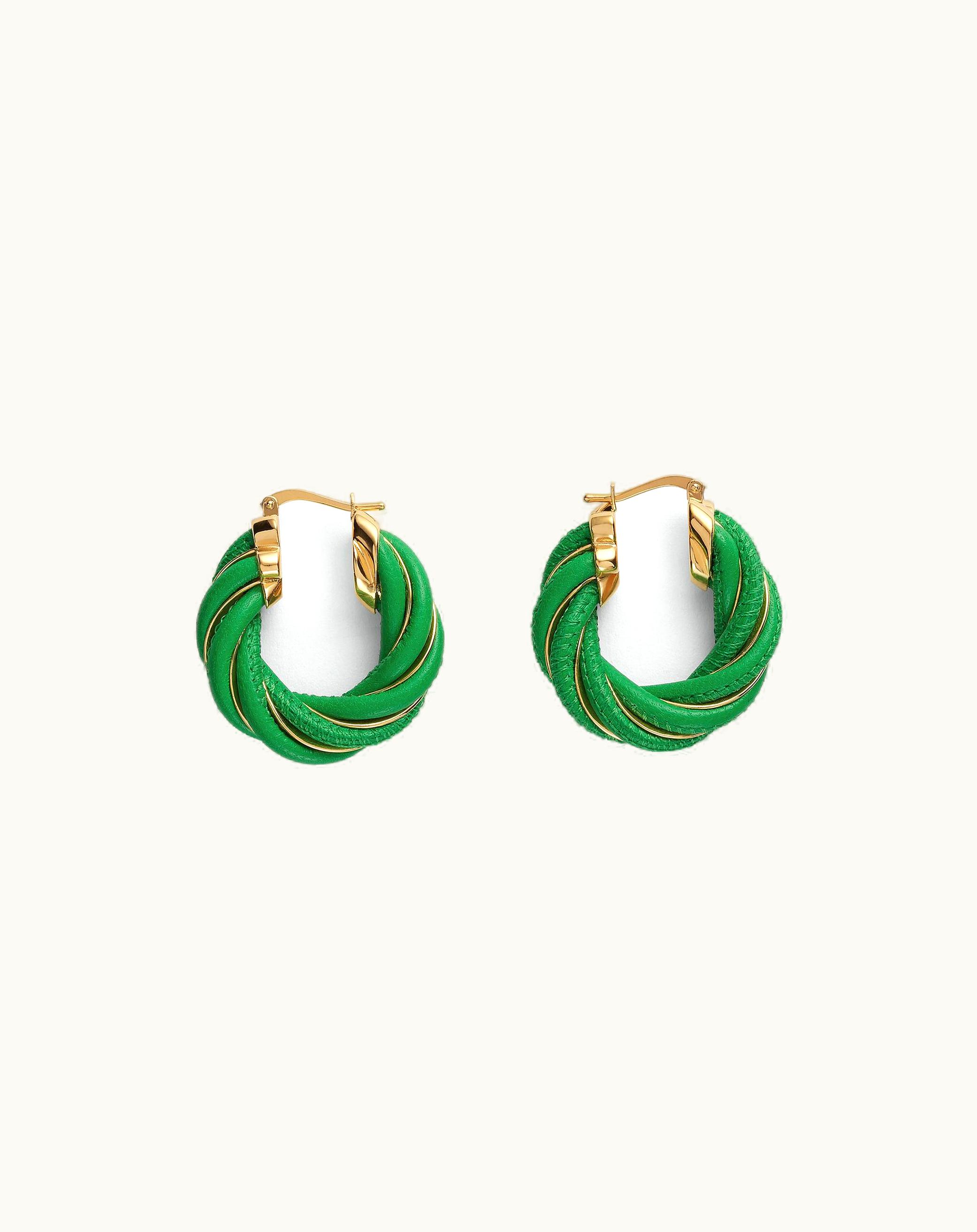 Bottega Veneta Bottega Veneta Women's Twist Hoop Earrings In Parakeet