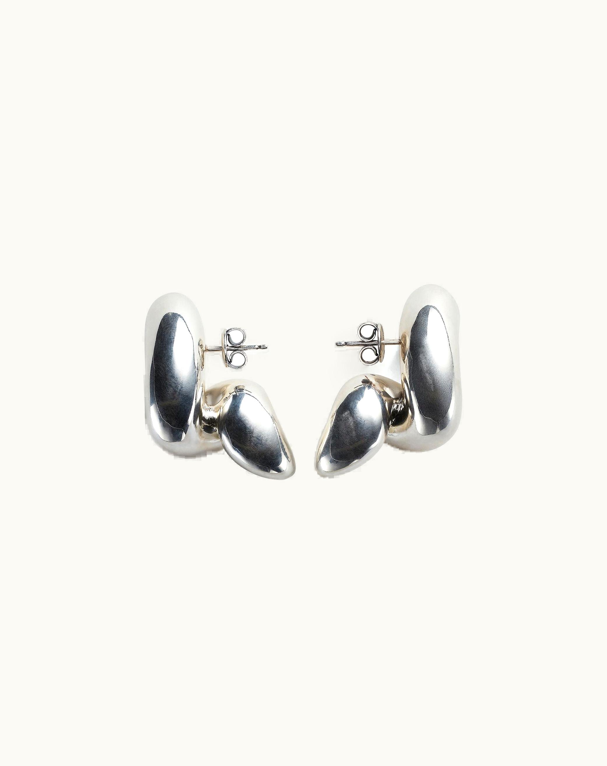 Bottega Veneta Bottega Veneta Women's Small Corkscrew Earrings In Silver
