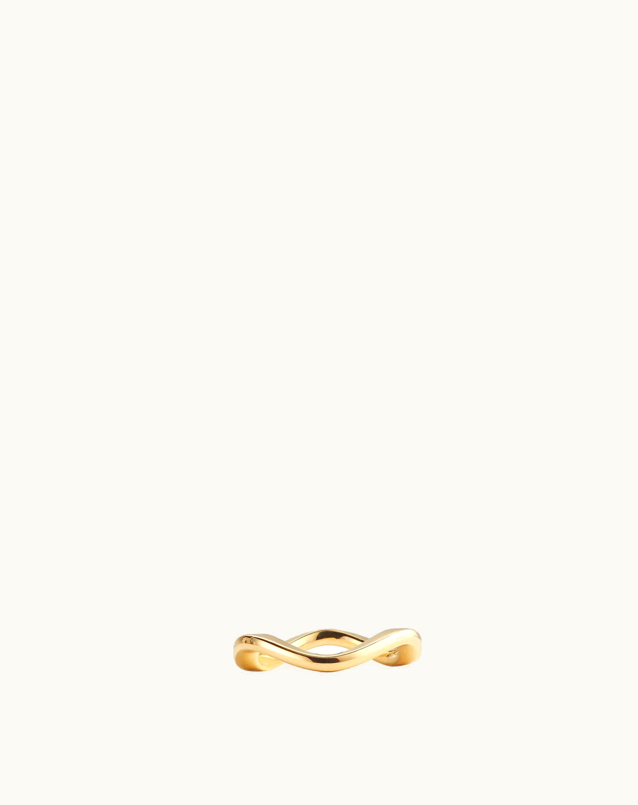 Bottega Veneta Bottega Veneta Men's Curve Ring In Yellow Gold
