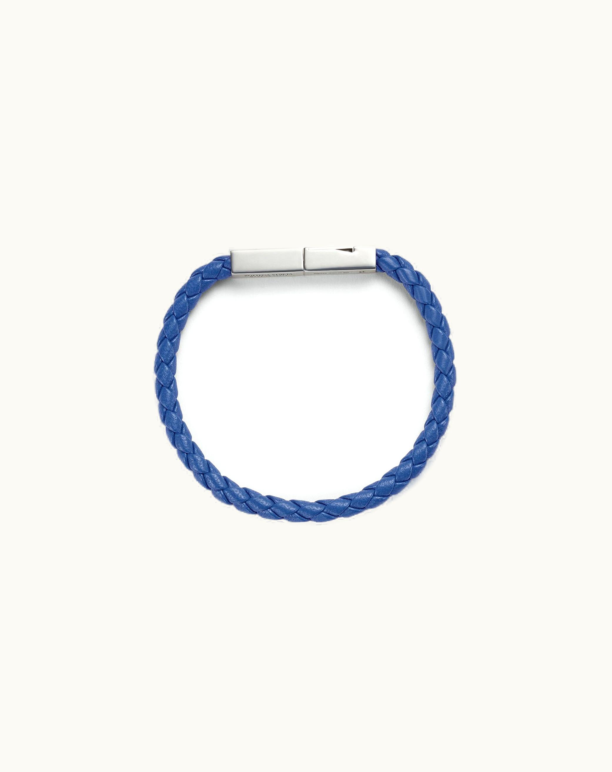 Bottega Veneta Bottega Veneta Men's Braid Leather Bracelet In Cruise