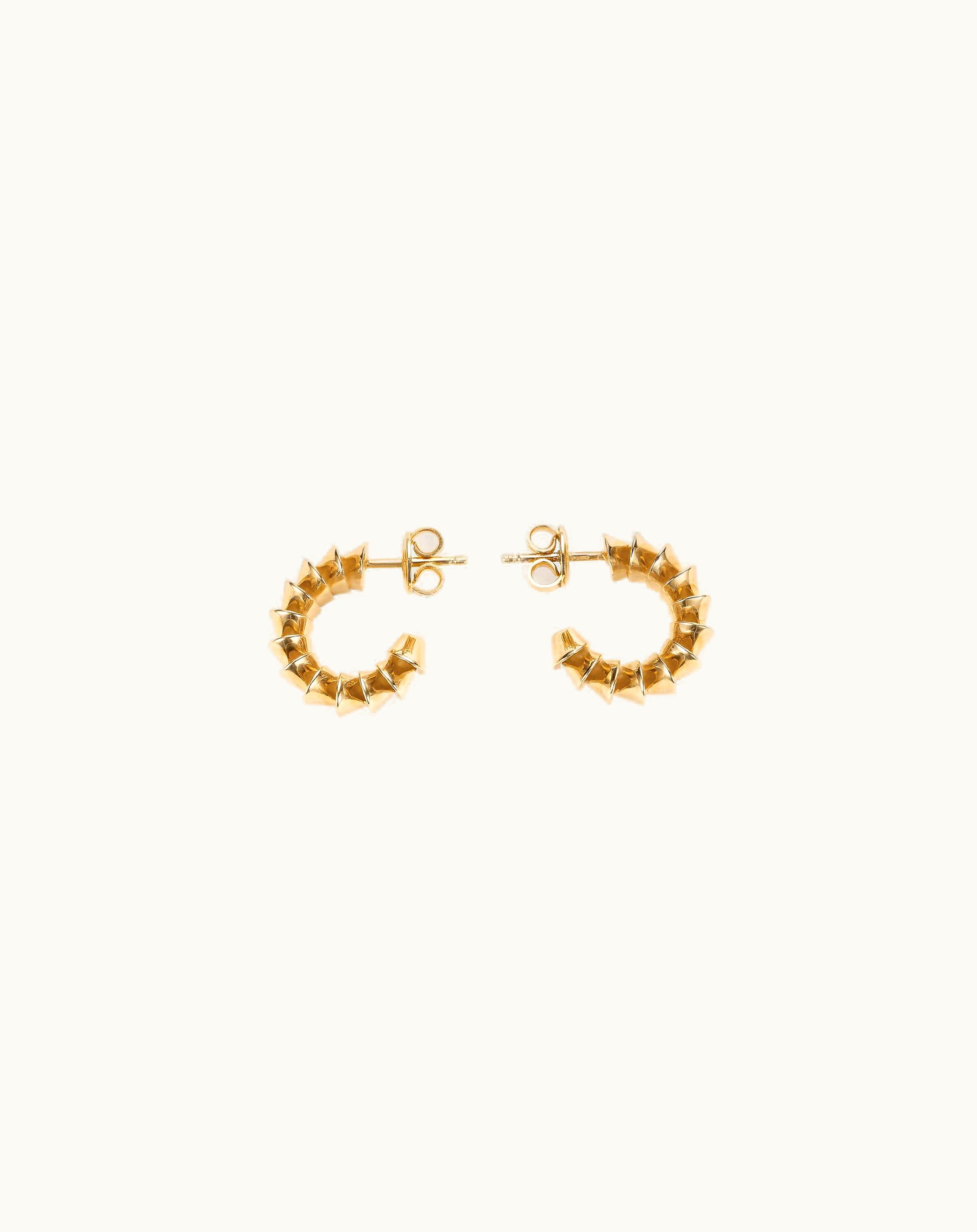 Bottega Veneta Bottega Veneta Women's Pleat Earrings In Yellow Gold