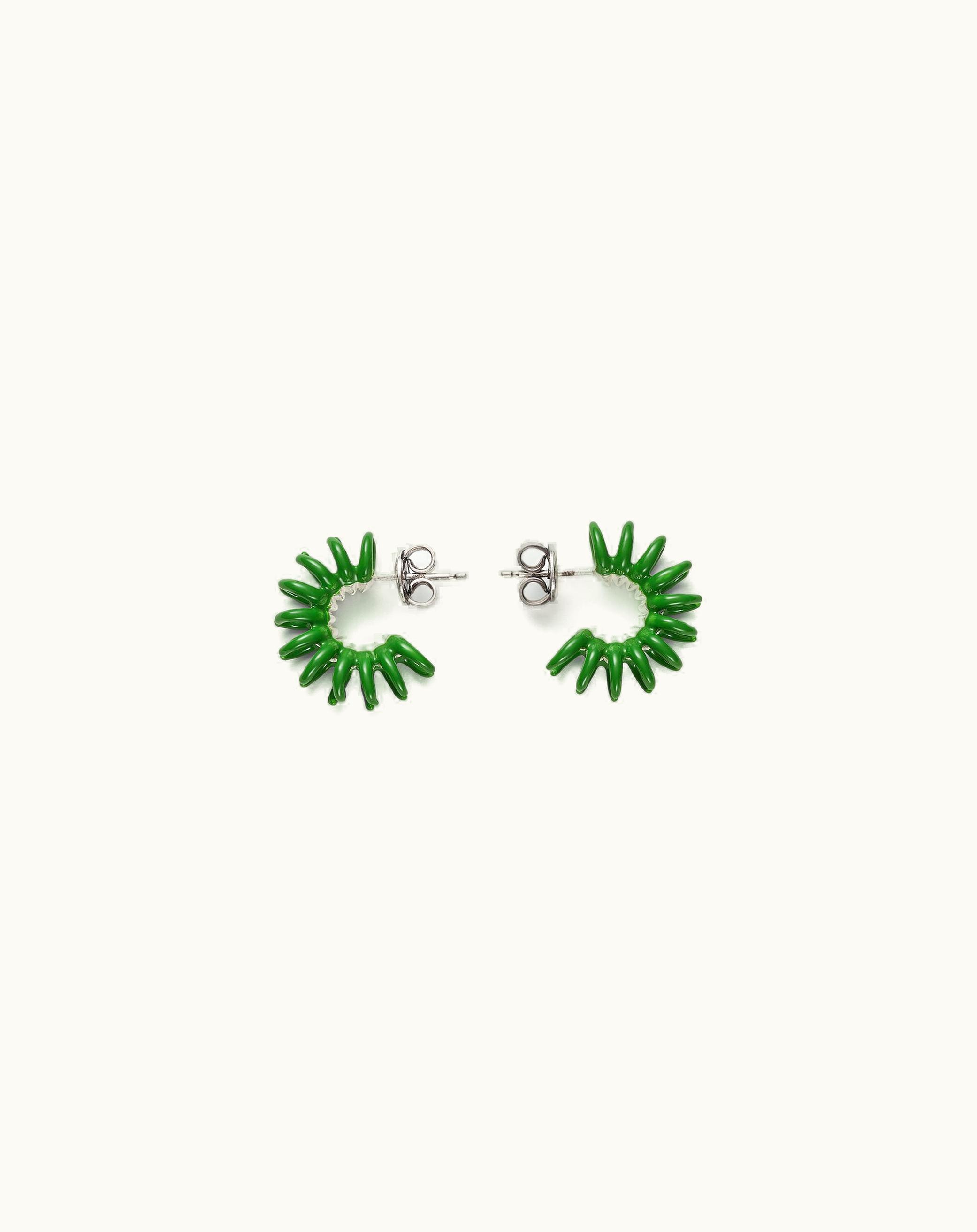 Bottega Veneta Bottega Veneta Women's Spine Hoop Earrings In Parakeet