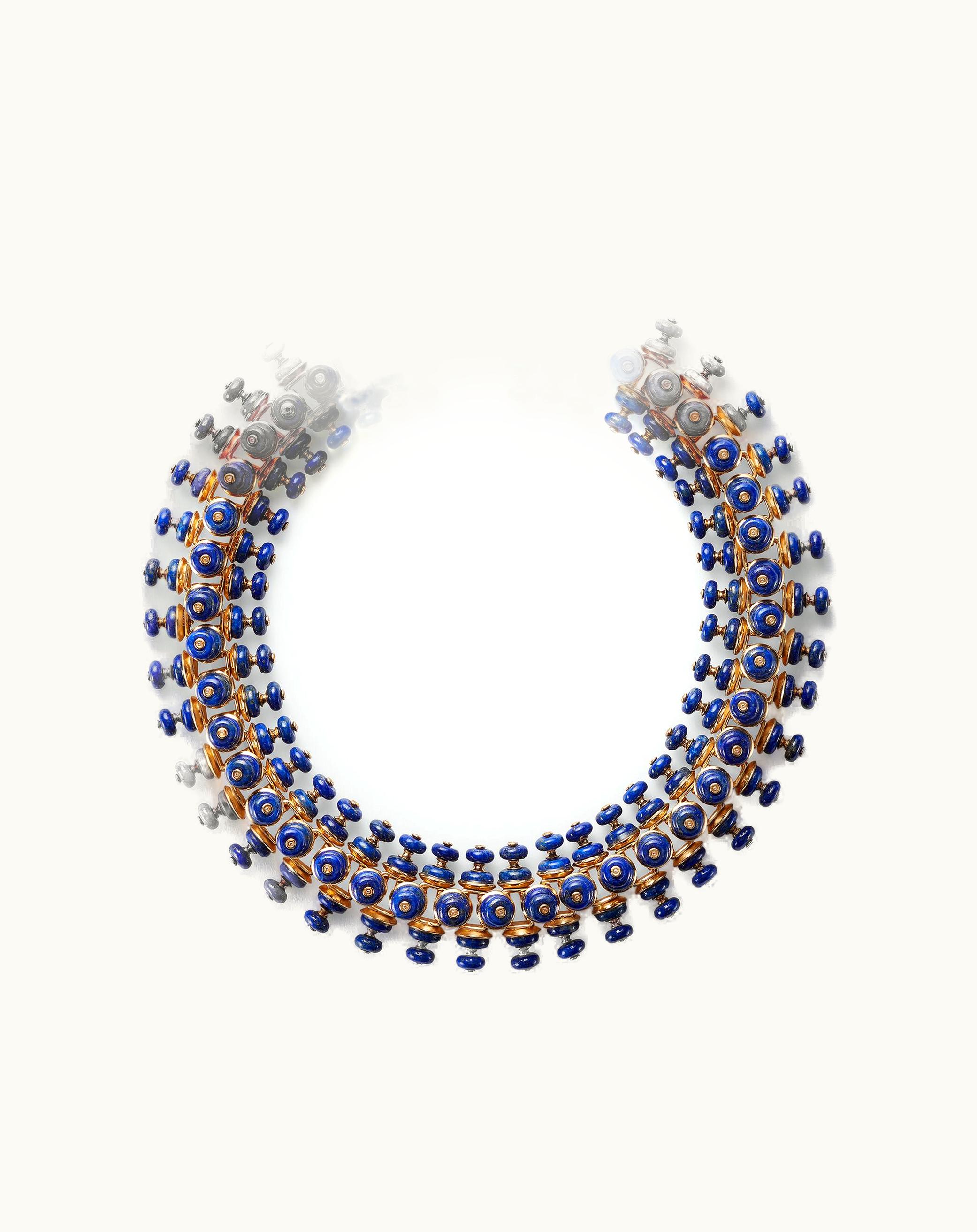Bottega Veneta Bottega Veneta Women's Bubble Necklace In Lapis / White