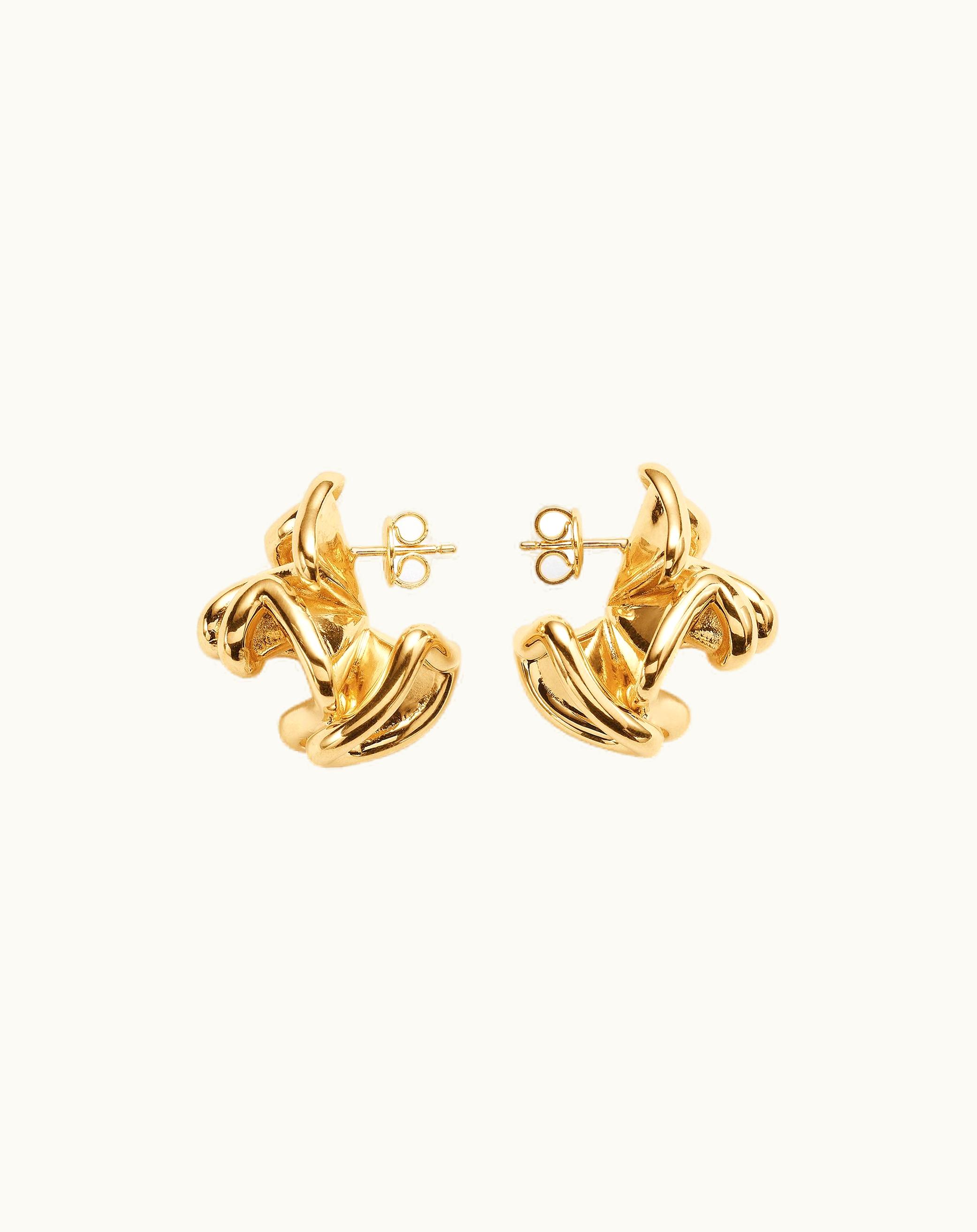 Bottega Veneta Bottega Veneta Women's Whirl Earrings In Yellow Gold