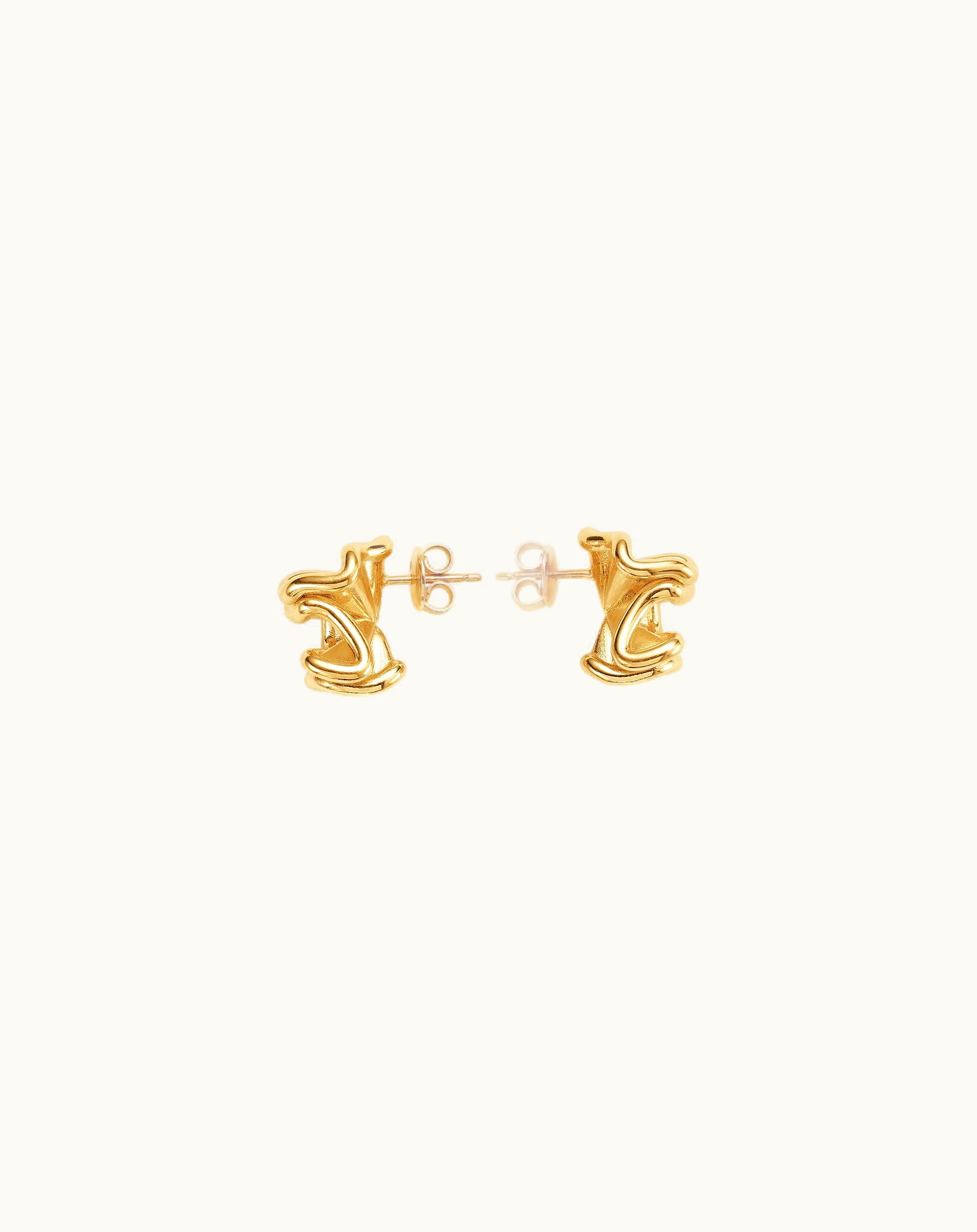 Bottega Veneta Bottega Veneta Women's Whirl Earrings In Yellow Gold Yellow gold