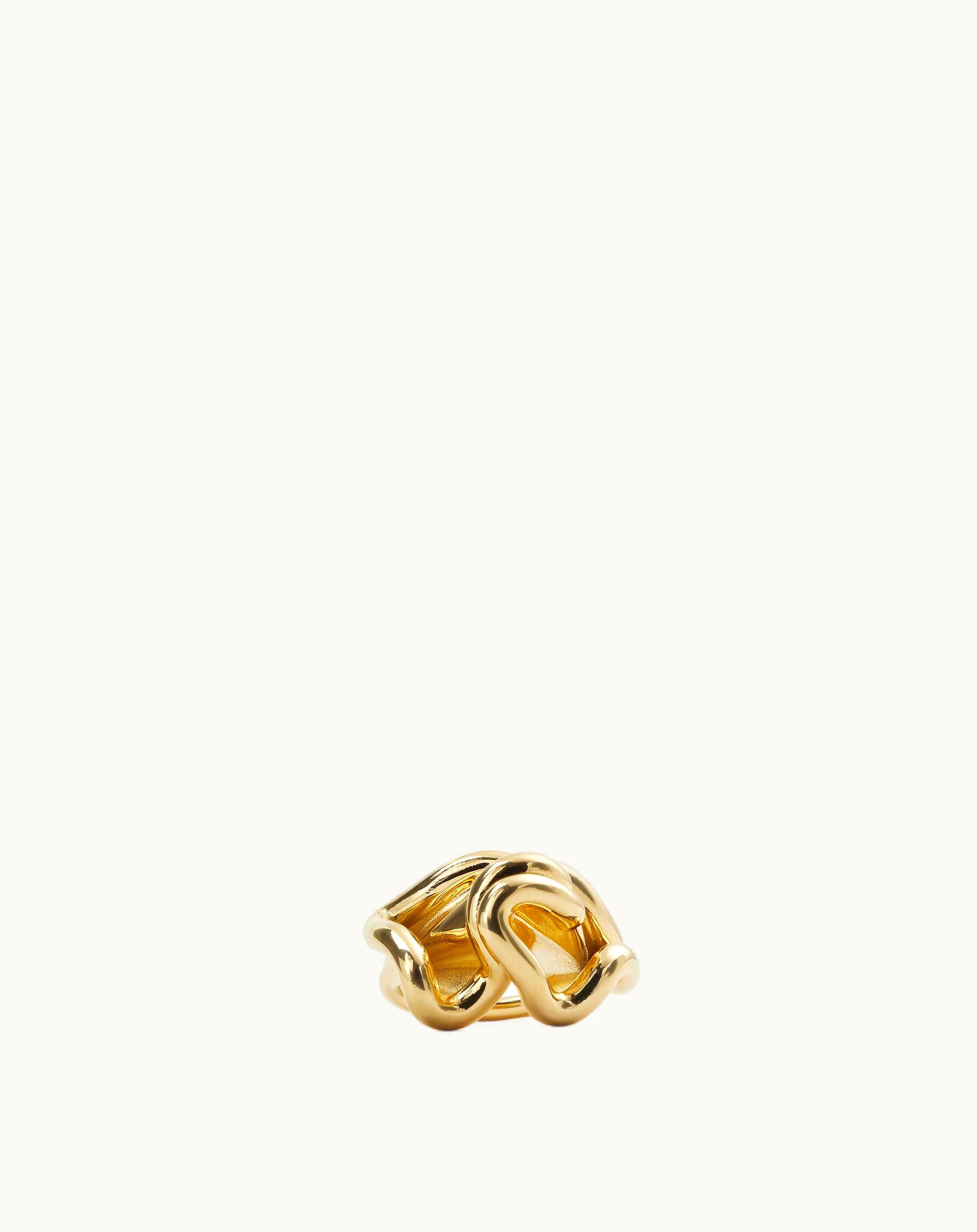 Bottega Veneta Bottega Veneta Women's Whirl Ring In Yellow Gold