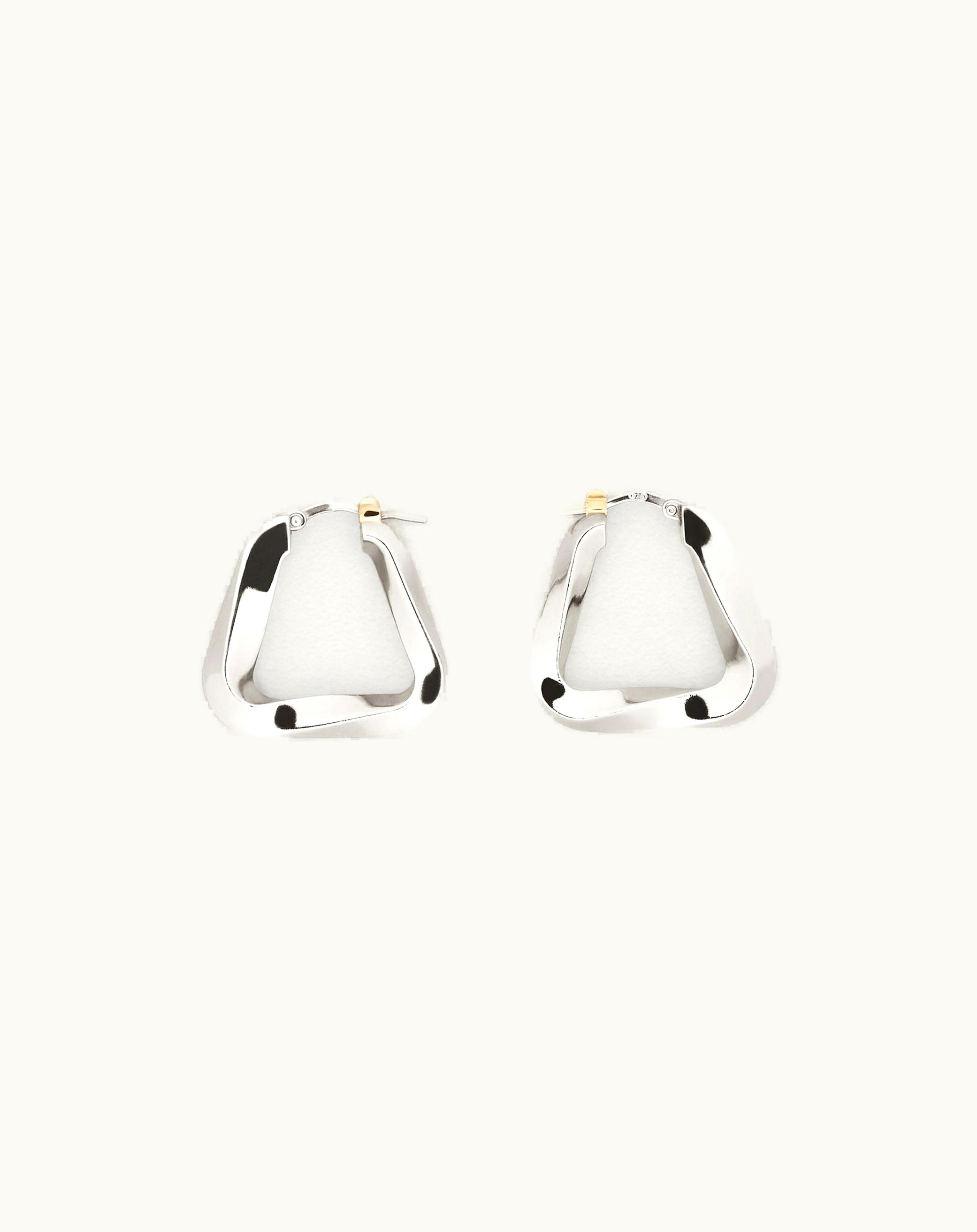 Bottega Veneta Bottega Veneta Women's Triangle Hoop Earrings In Silver