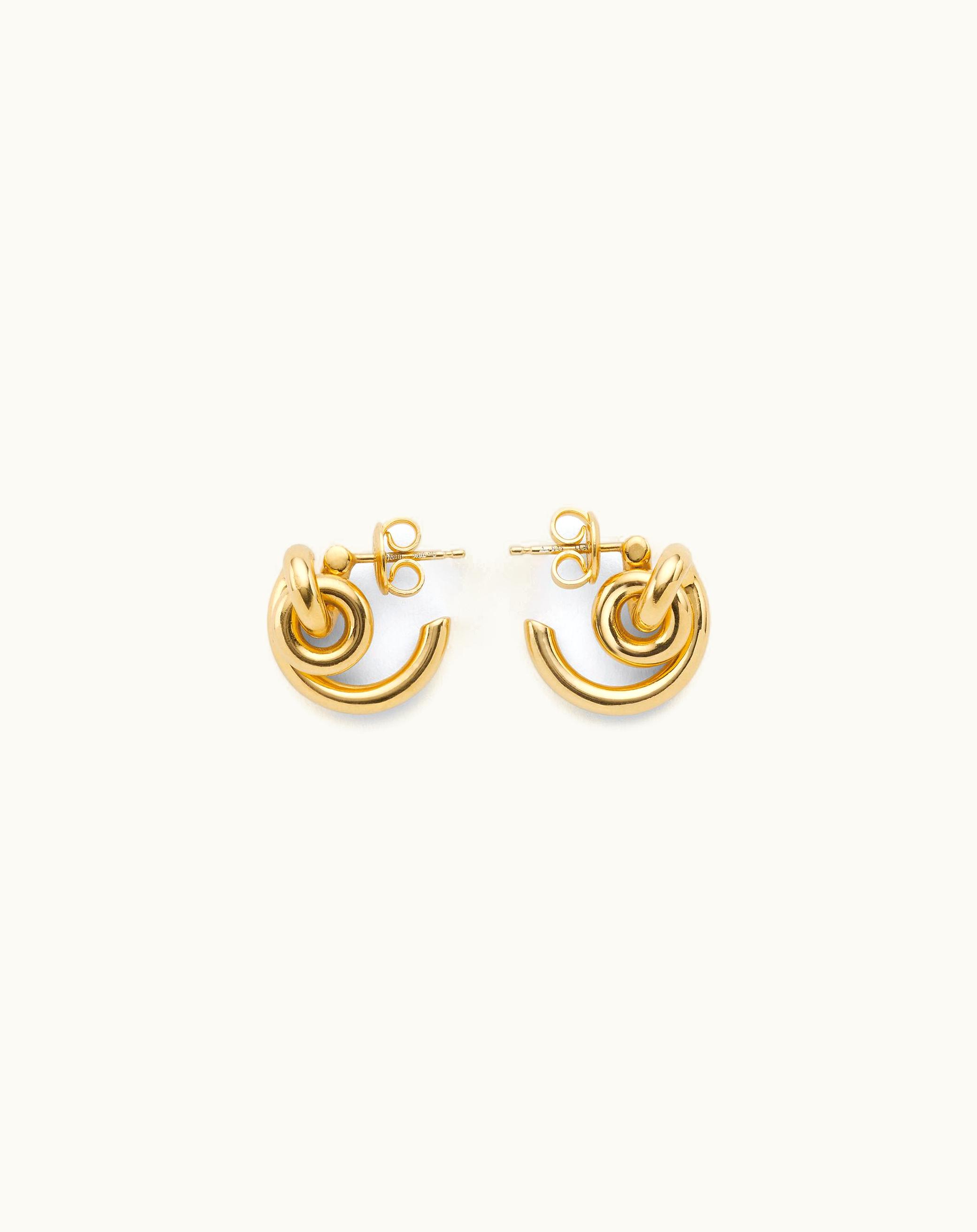 Bottega Veneta Bottega Veneta Women's Loop Earrings In Yellow Gold