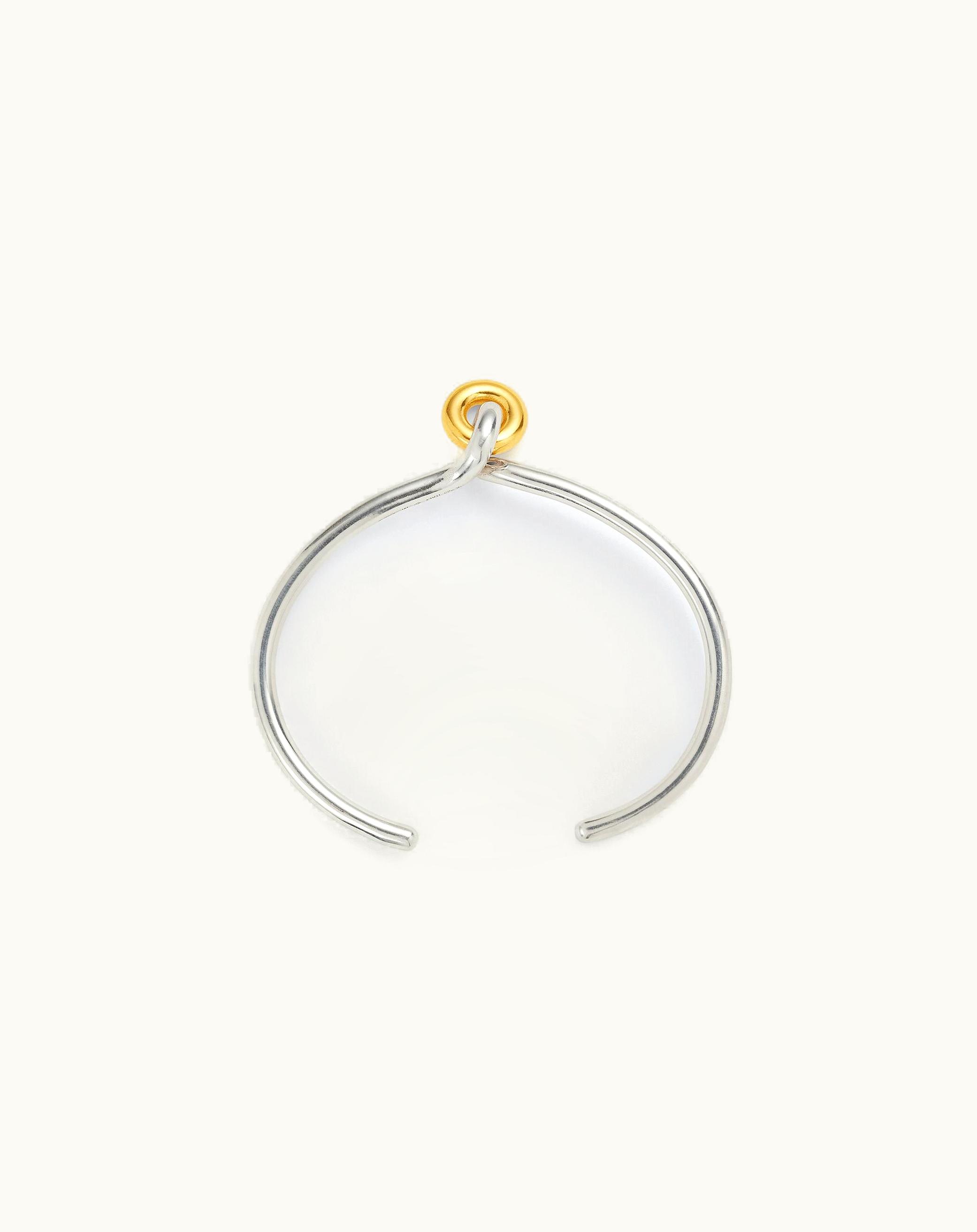 Bottega Veneta Bottega Veneta Women's Loop Bracelet In Silver / Yellow Gold