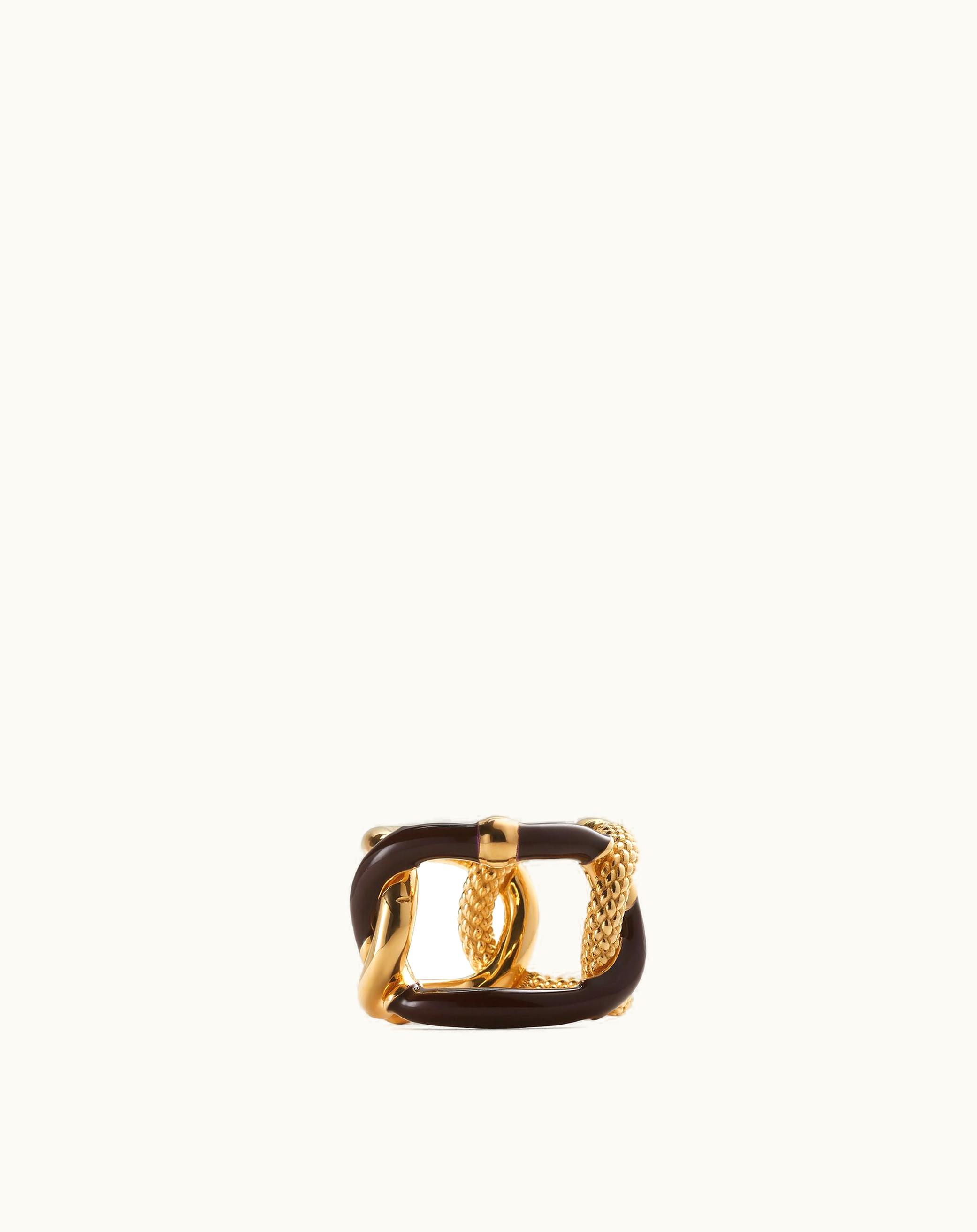 Bottega Veneta Bottega Veneta Women's Intreccio Chain Ring In Merlot