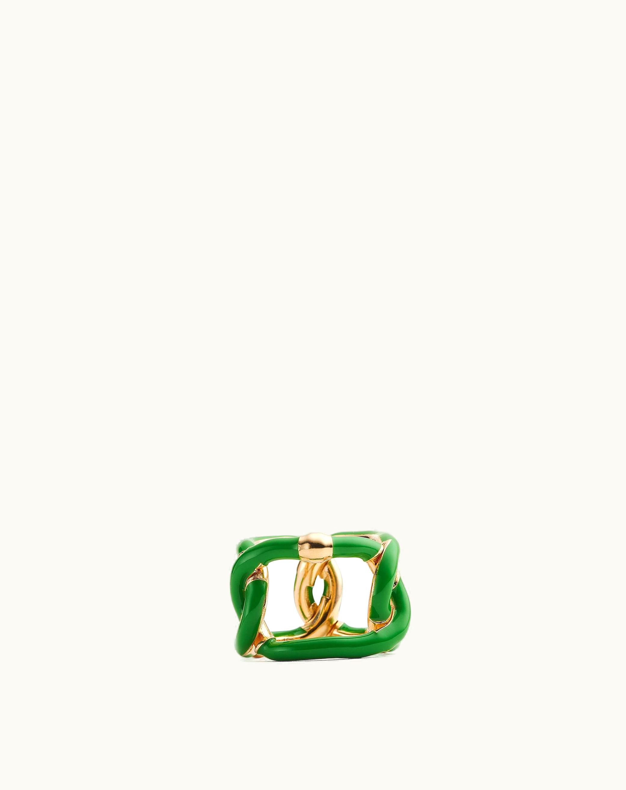 Bottega Veneta Bottega Veneta Women's Intreccio Chain Ring In Parakeet