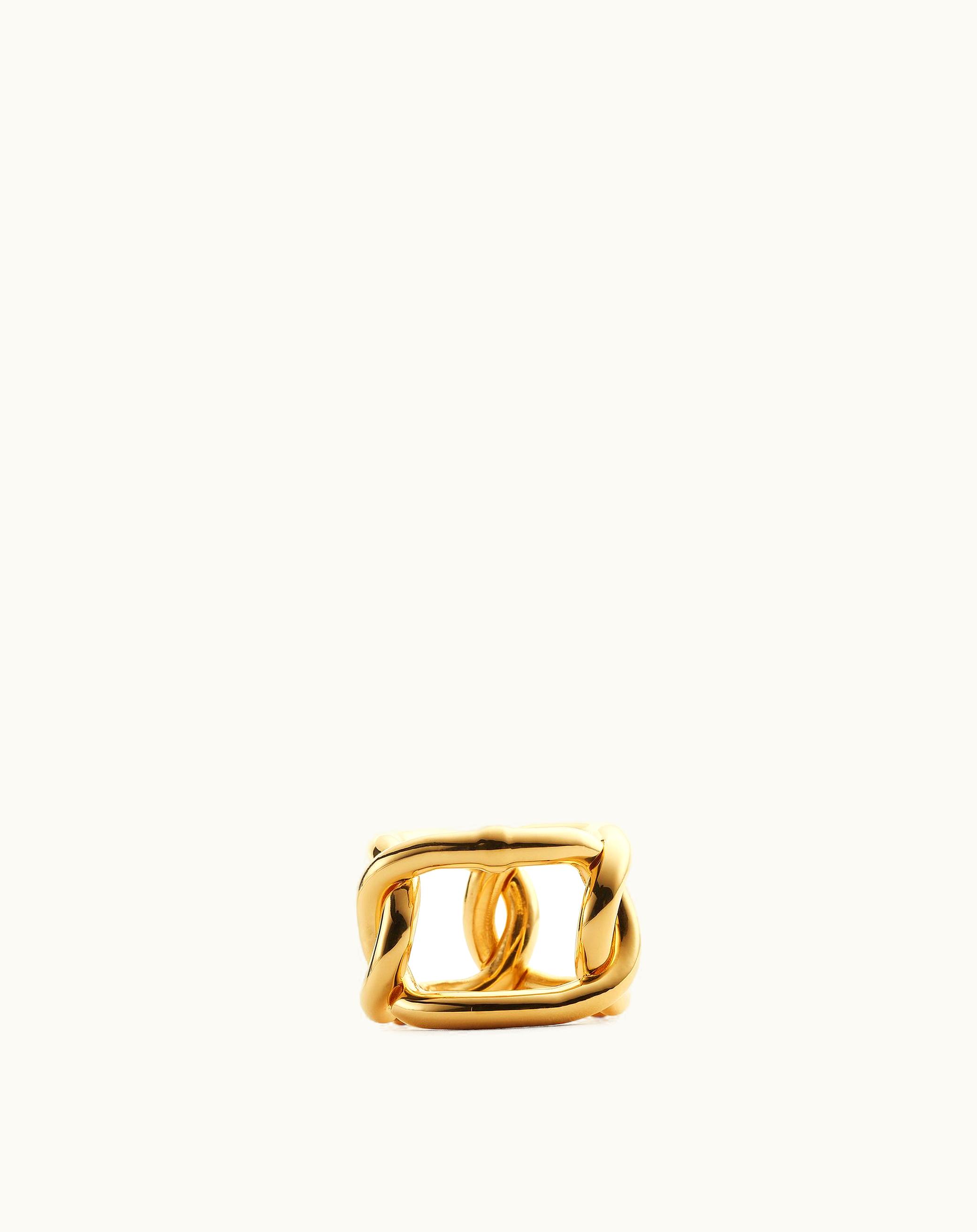 Bottega Veneta Bottega Veneta Women's Chain Ring In Yellow Gold