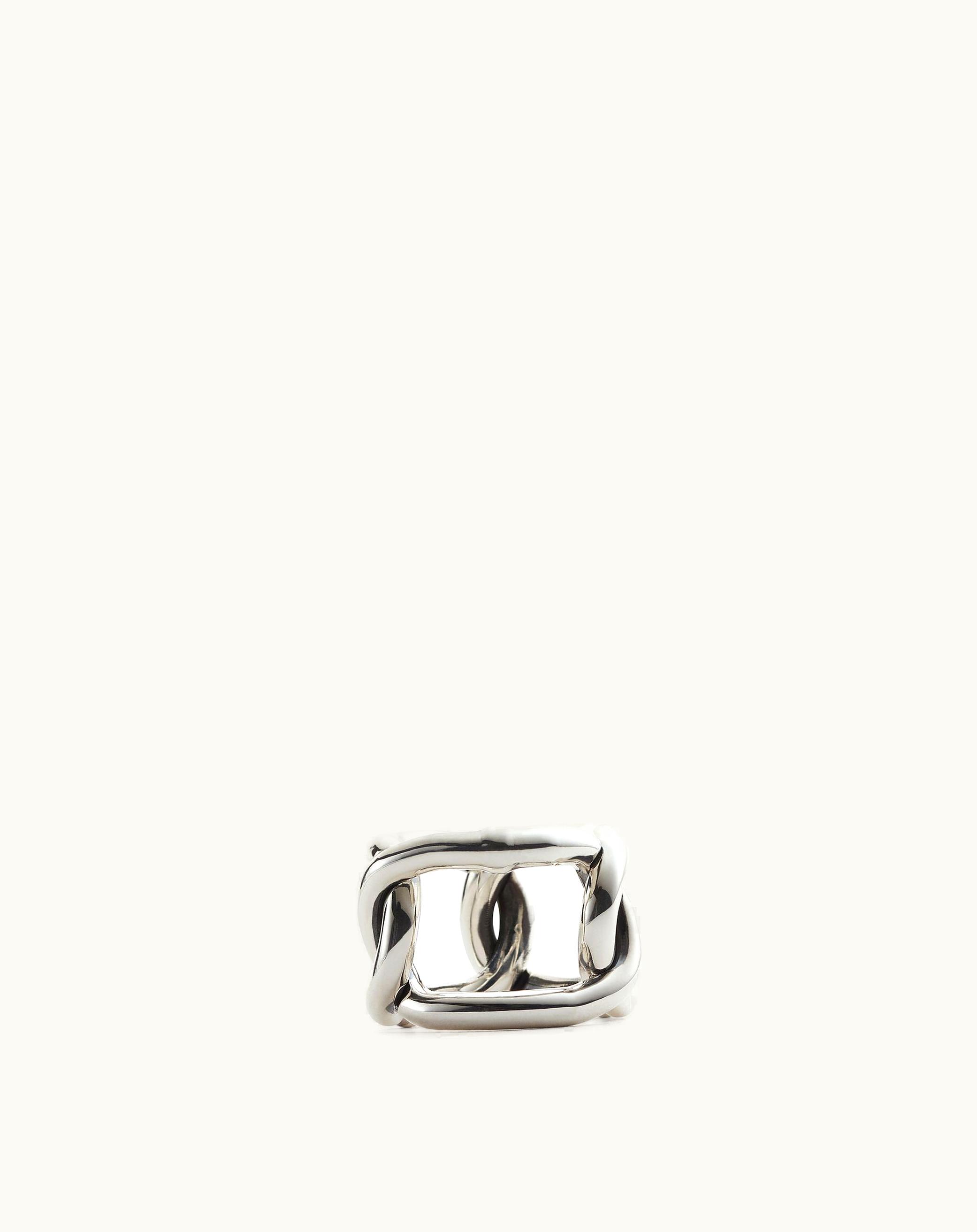 Bottega Veneta Bottega Veneta Women's Intreccio Chain Ring In Silver