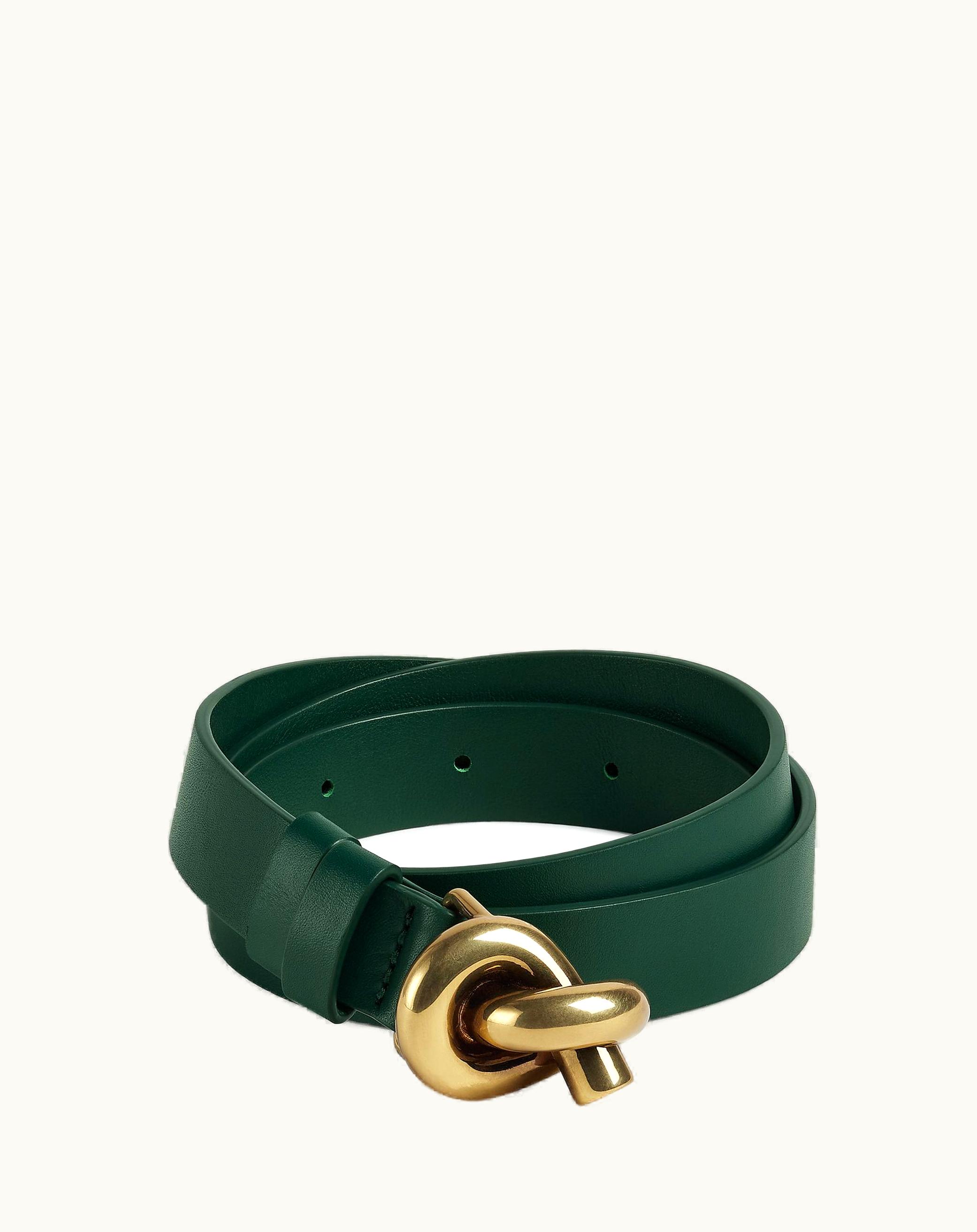 Bottega Veneta Bottega Veneta Women's Knot Belt In Emerald Green