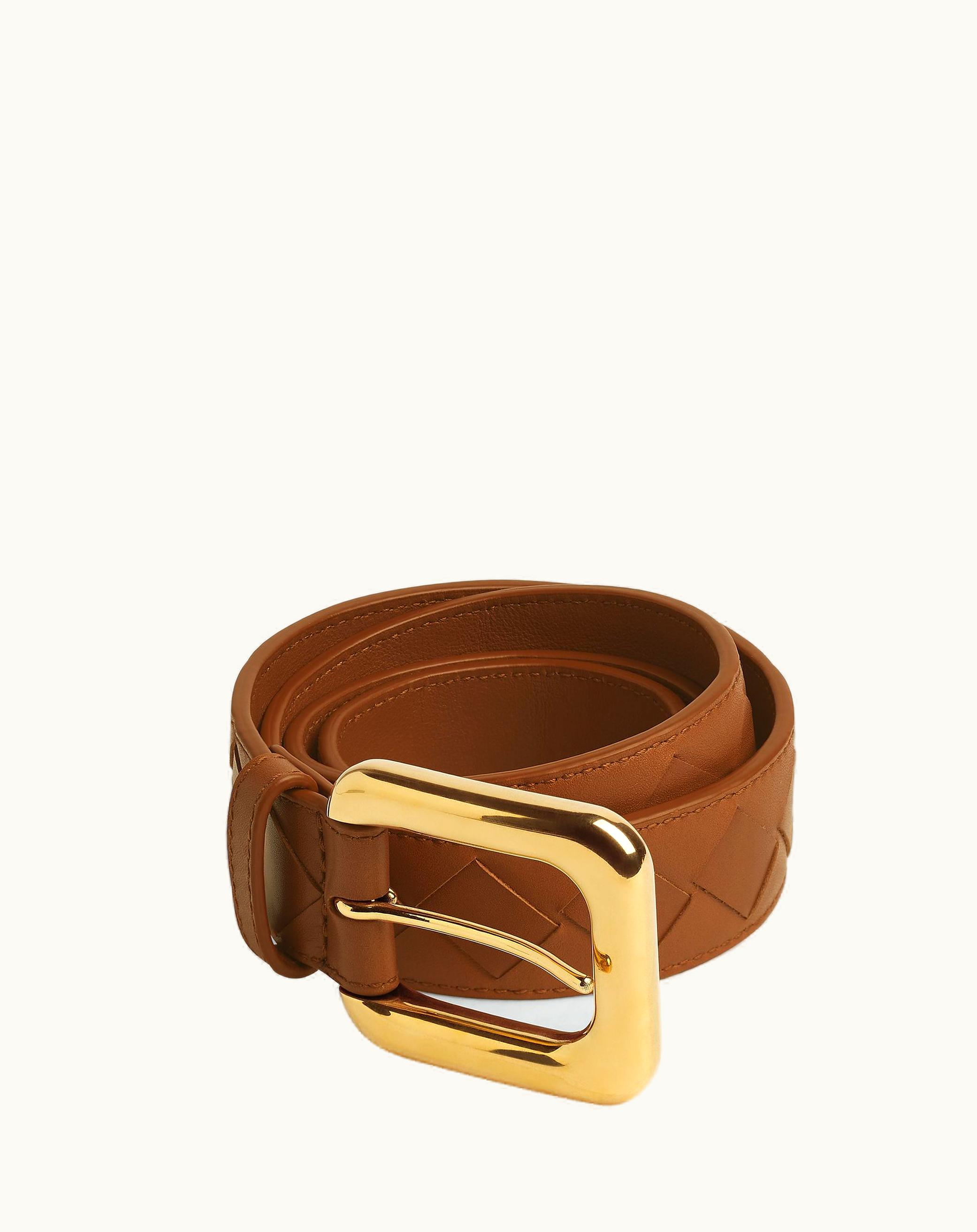 Bottega Veneta Bottega Veneta Women's Intrecciato 15 Belt In Wood