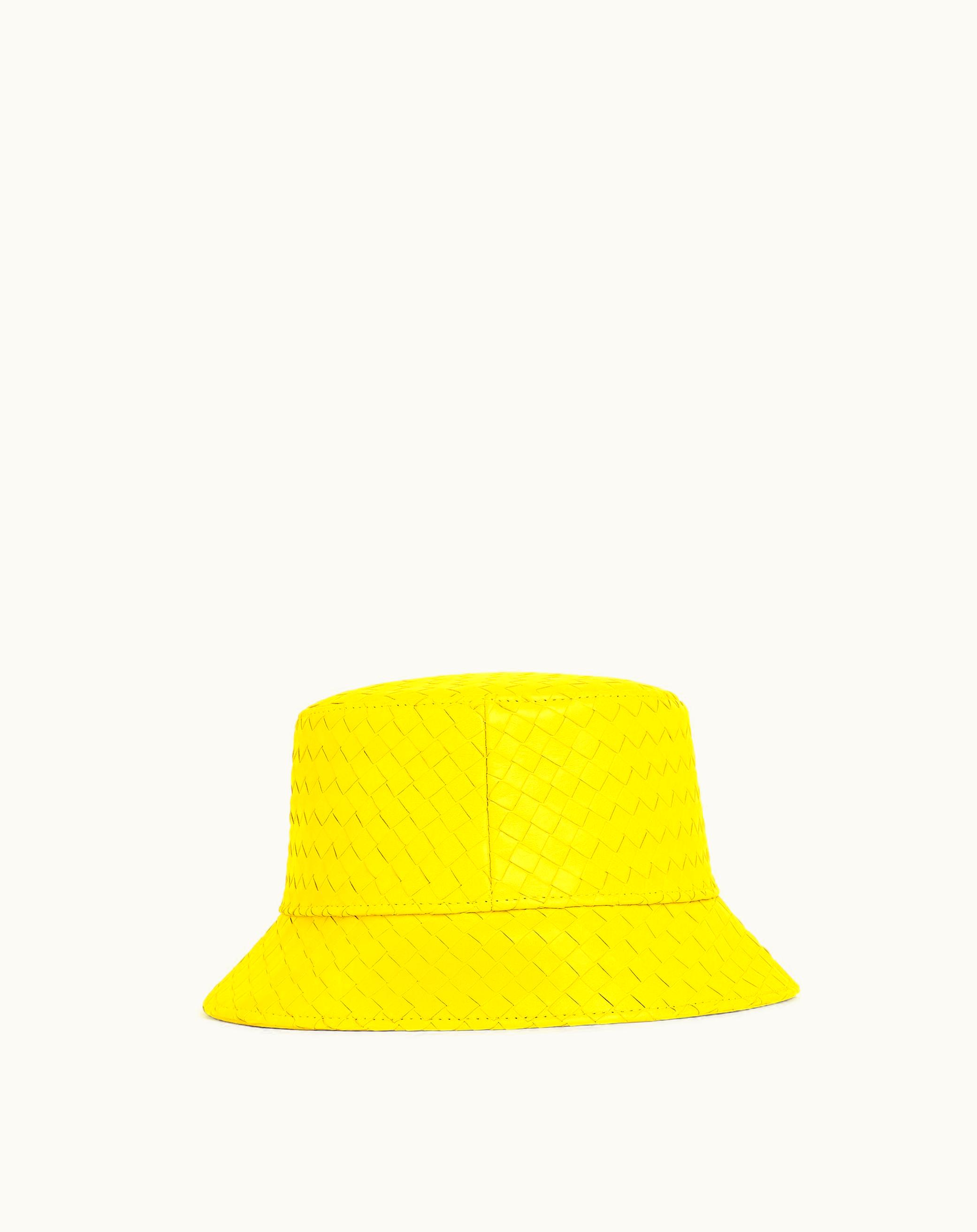 Bottega Veneta Bottega Veneta Men's Intrecciato Leather Bucket Hat In Lighthouse