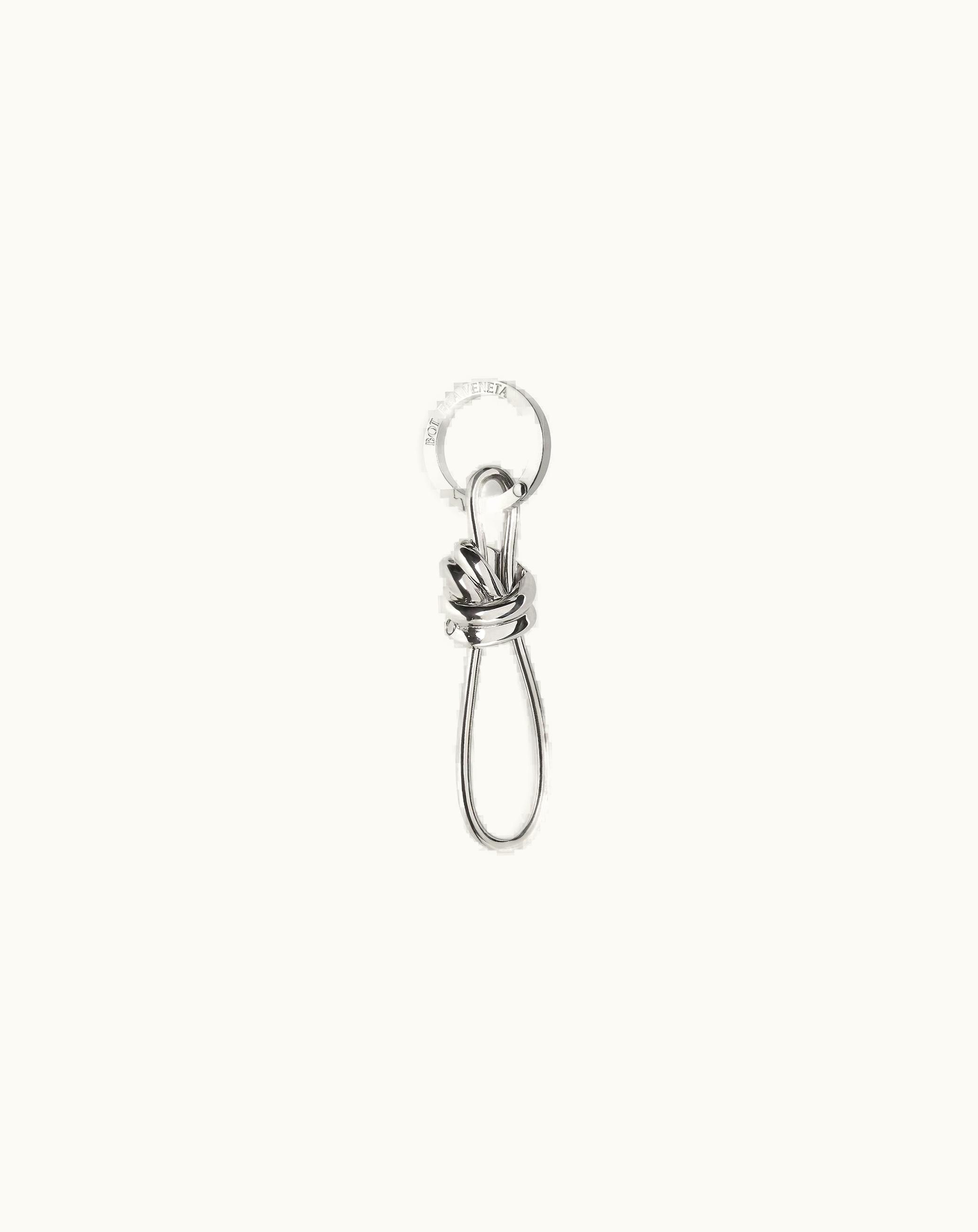 Bottega Veneta Bottega Veneta Women's Andiamo Key Ring In Silver