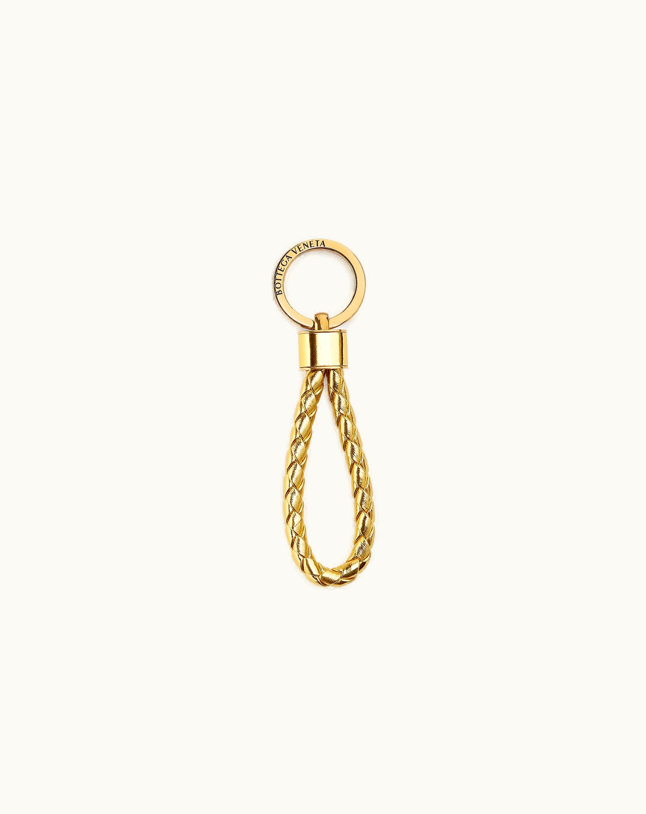 Bottega Veneta Bottega Veneta Women's Intreccio Key Ring In Gold