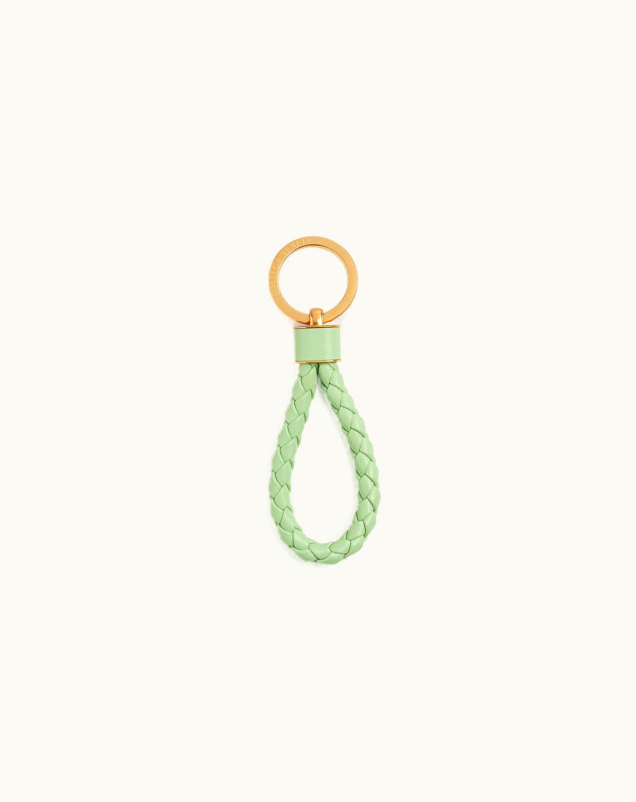Bottega Veneta Bottega Veneta Women's Key Ring Intreccio Key Ring In Fresh Mint