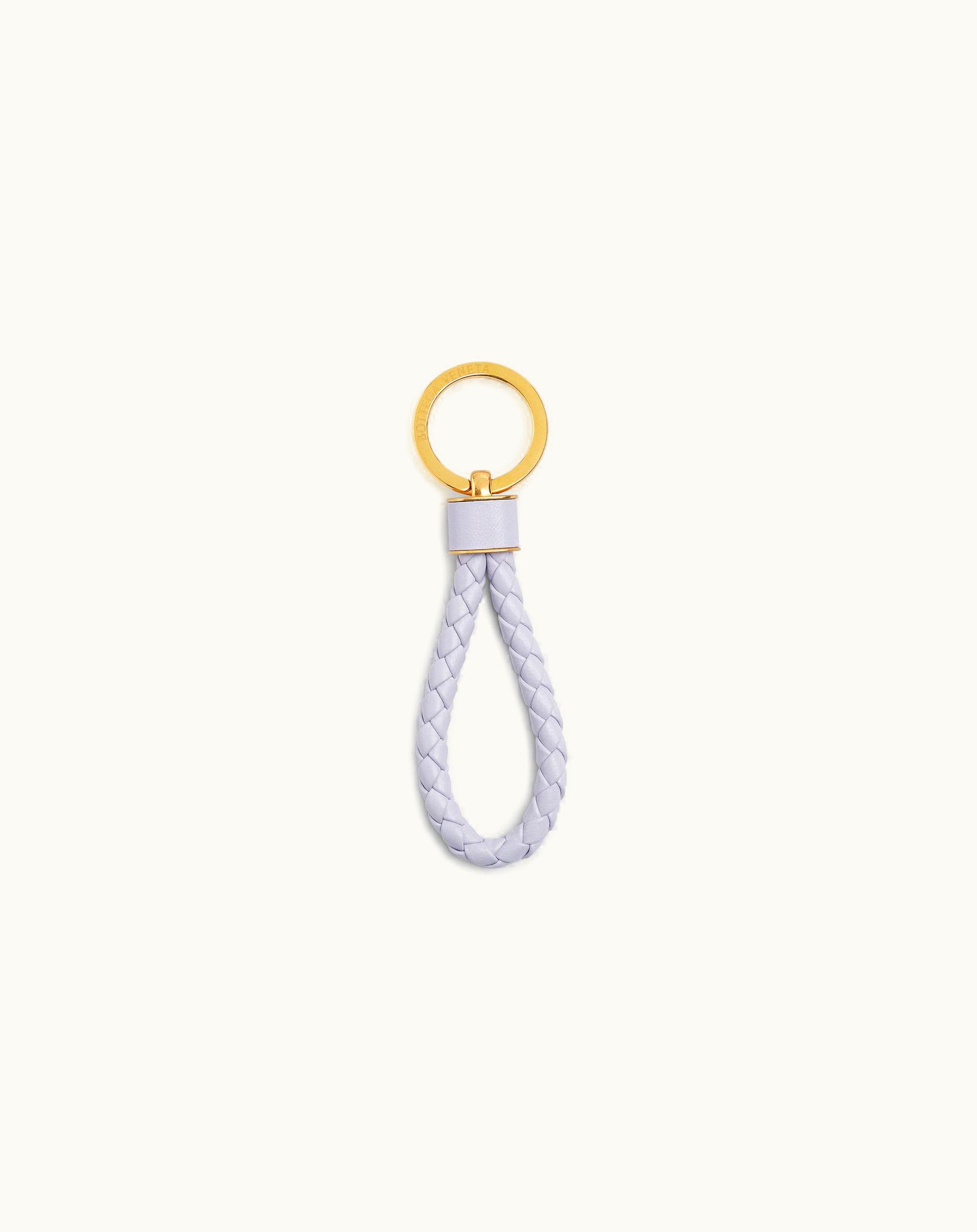 Bottega Veneta Bottega Veneta Women's Intreccio Key Ring In Oyster