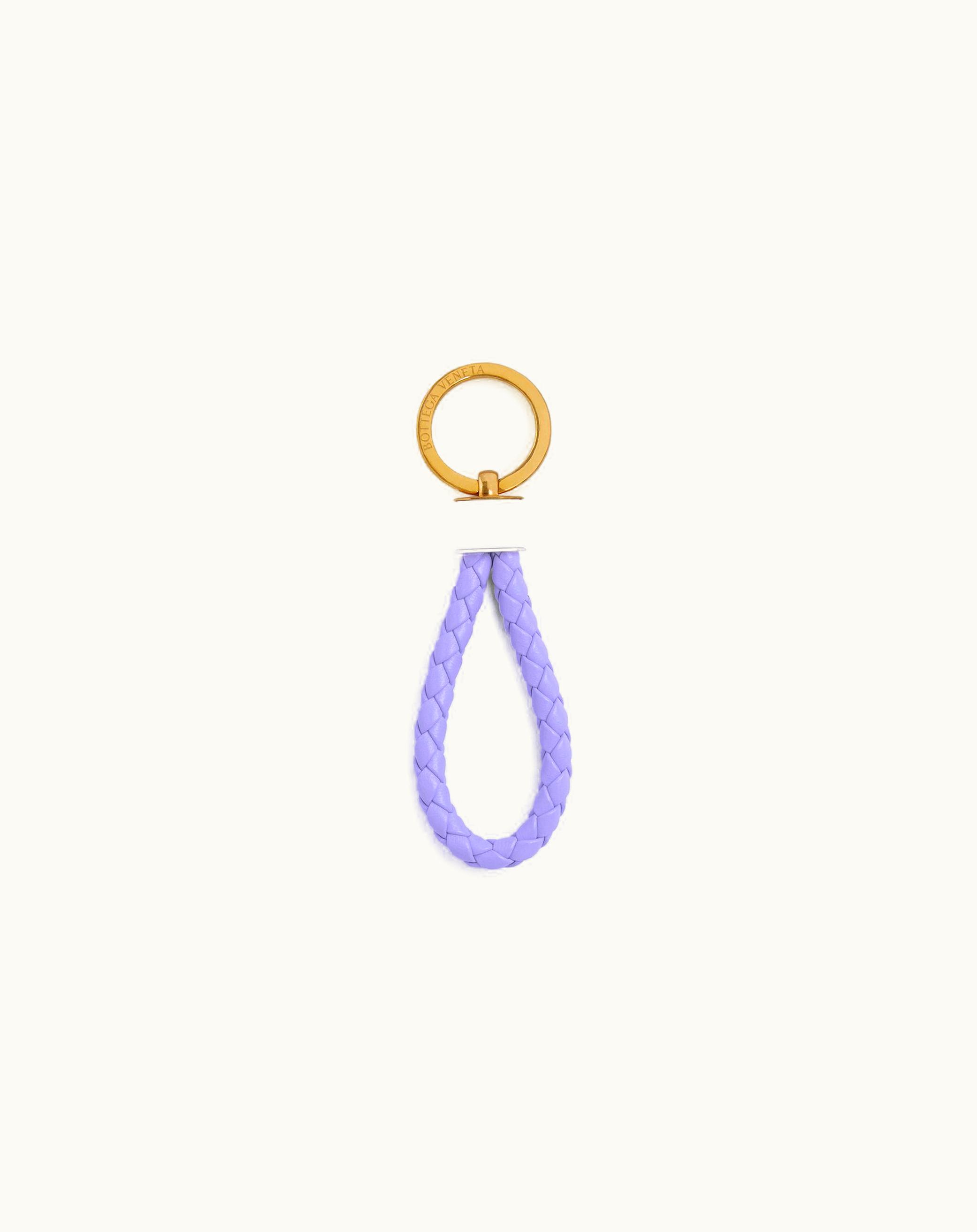 Bottega Veneta Bottega Veneta Women's Intreccio Key Ring In Amethyst