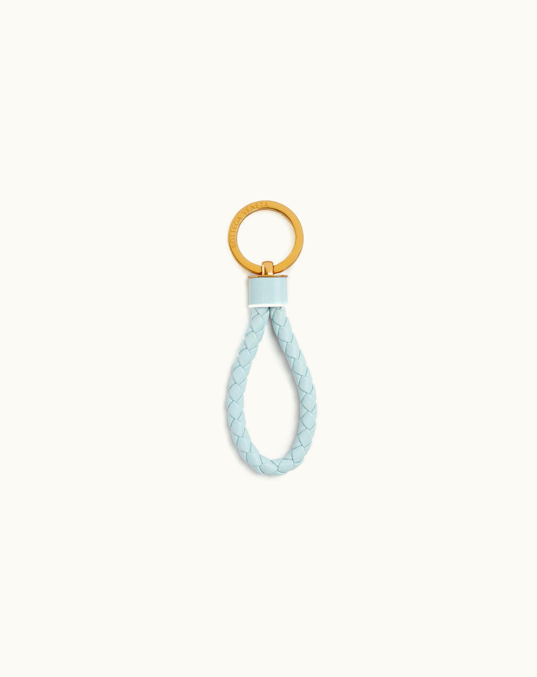 Bottega Veneta Bottega Veneta Women's Intreccio Key Ring In Teal Washed
