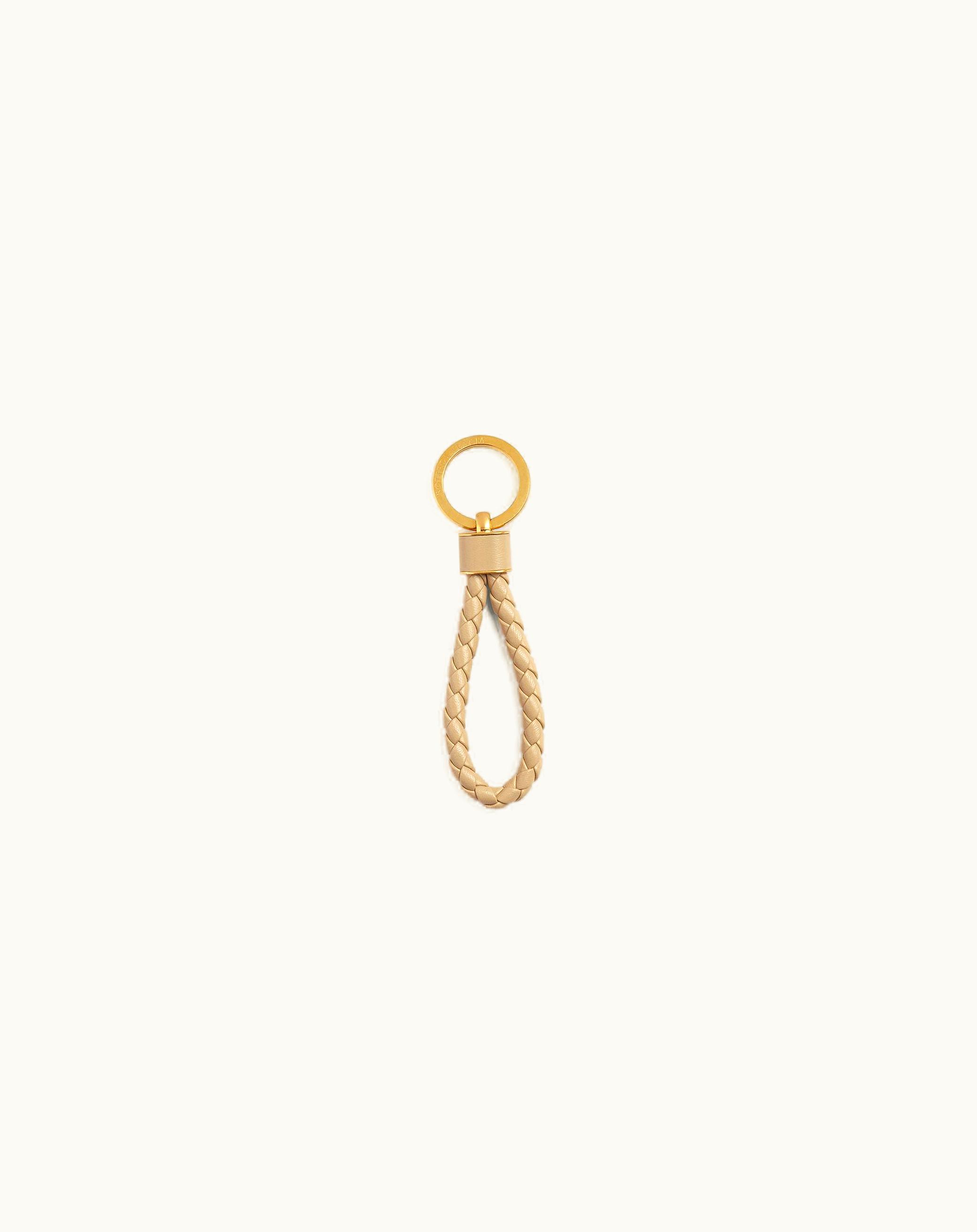 Bottega Veneta Bottega Veneta Women's Intreccio Key Ring In Porridge