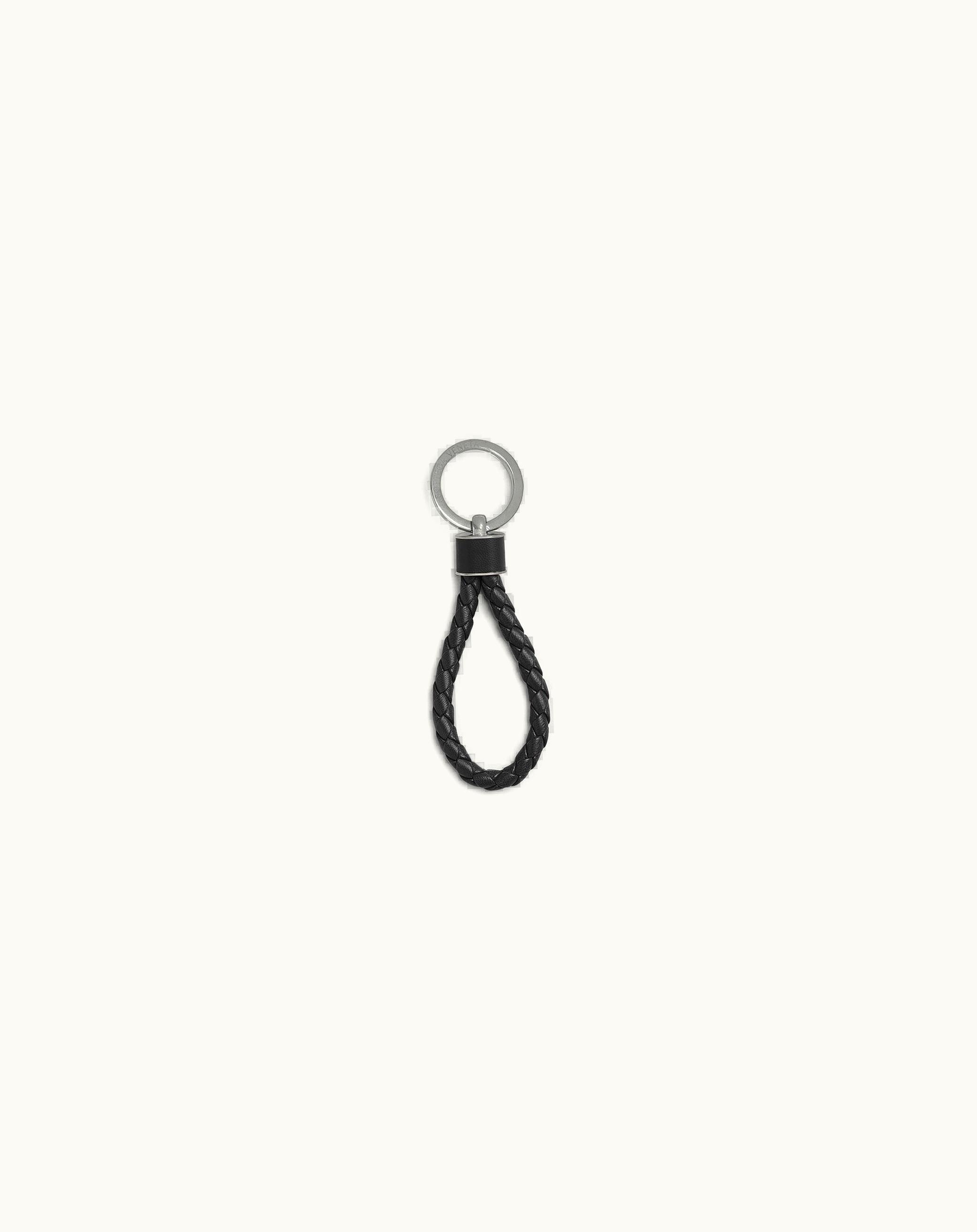 Bottega Veneta Bottega Veneta Women's Intreccio Key Ring In Black Black