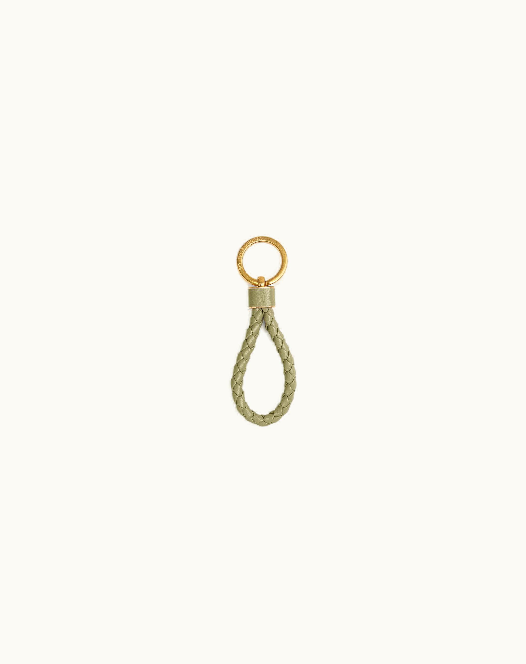 Bottega Veneta Bottega Veneta Women's Intreccio Key Ring In Travertine