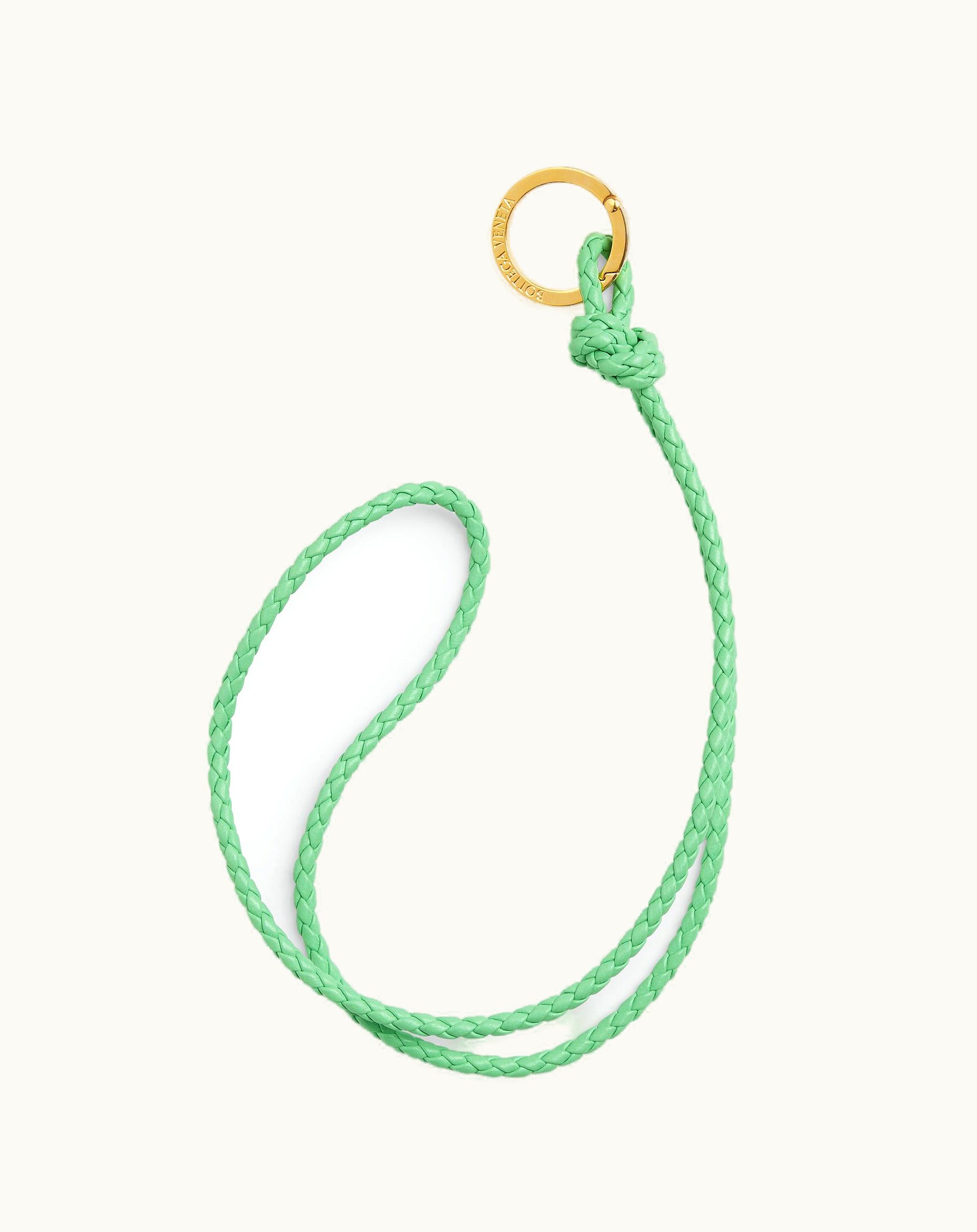 Bottega Veneta Bottega Veneta Women's Intreccio Long Key Ring In Siren