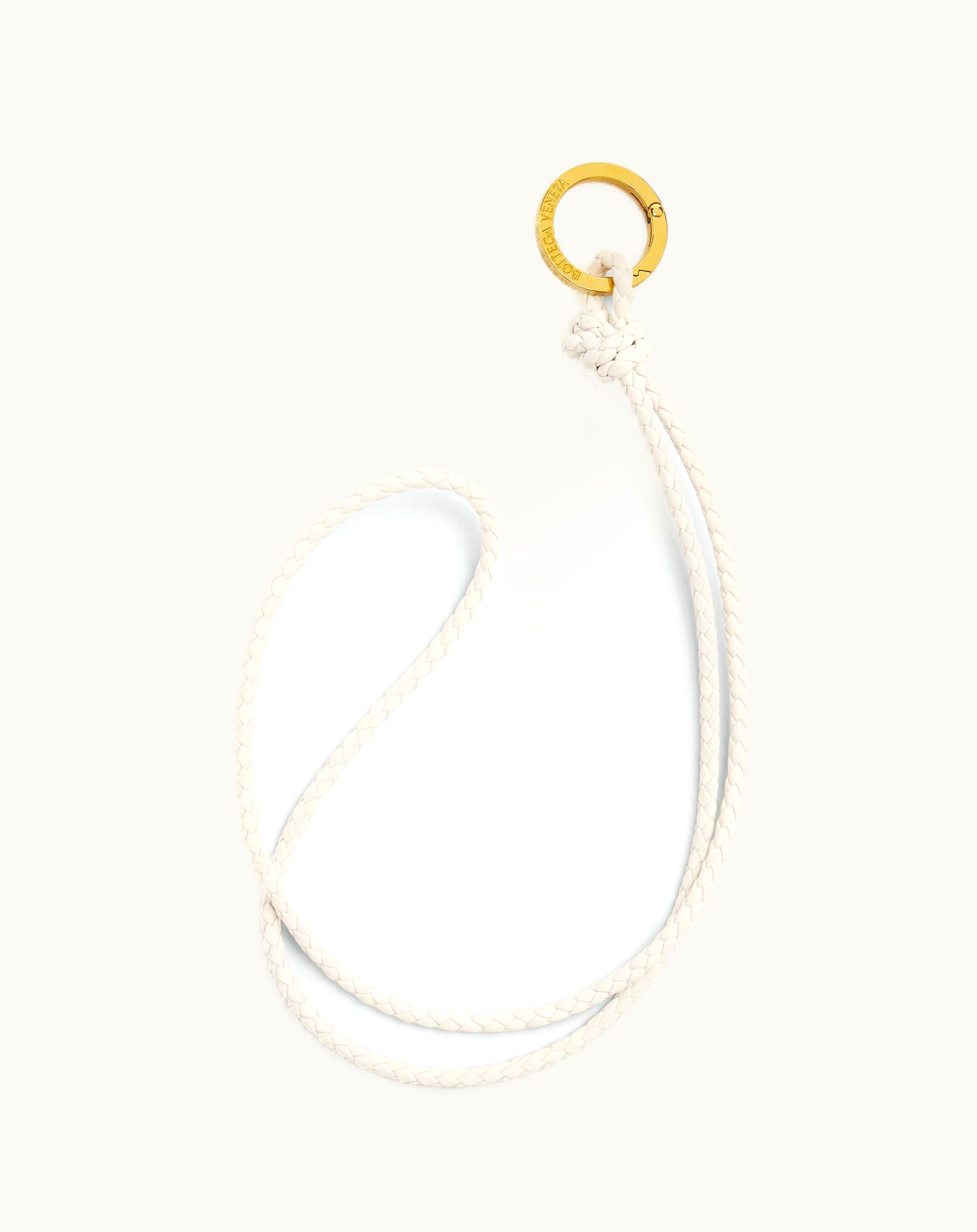 Bottega Veneta Bottega Veneta Women's Intreccio Long Key Ring In Chalk