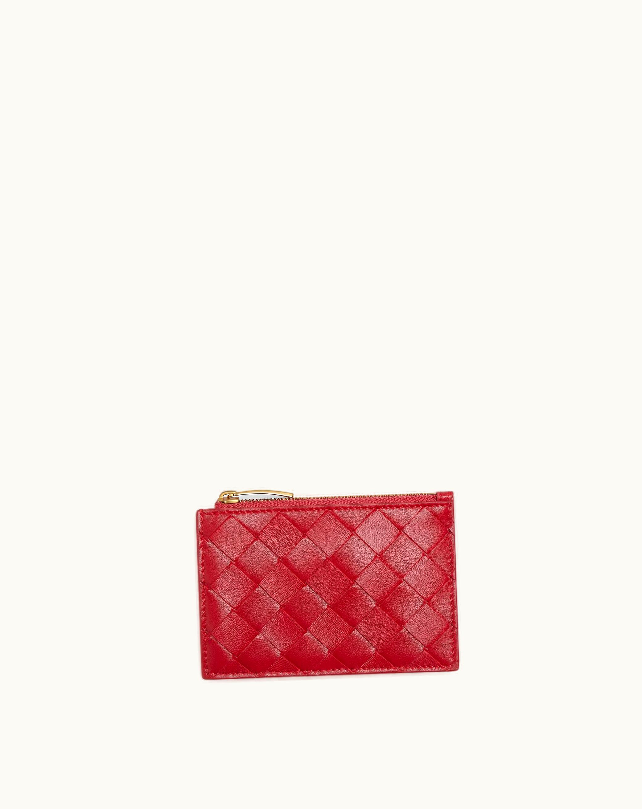 Bottega Veneta Bottega Veneta Women's Intrecciato Key Pouch In Apple Candy