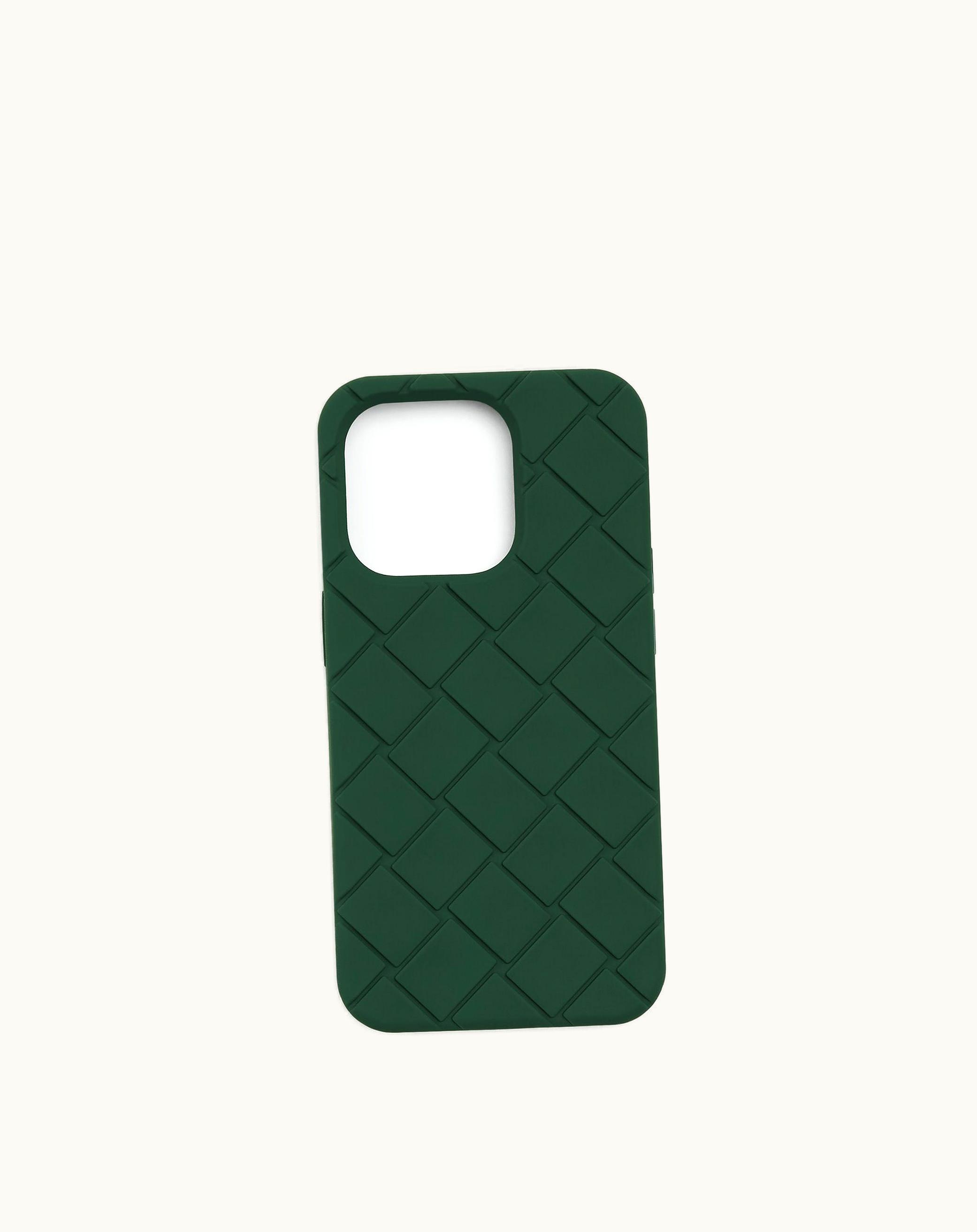 Bottega Veneta Bottega Veneta Men's Iphone 14 Pro Case In Emerald Green