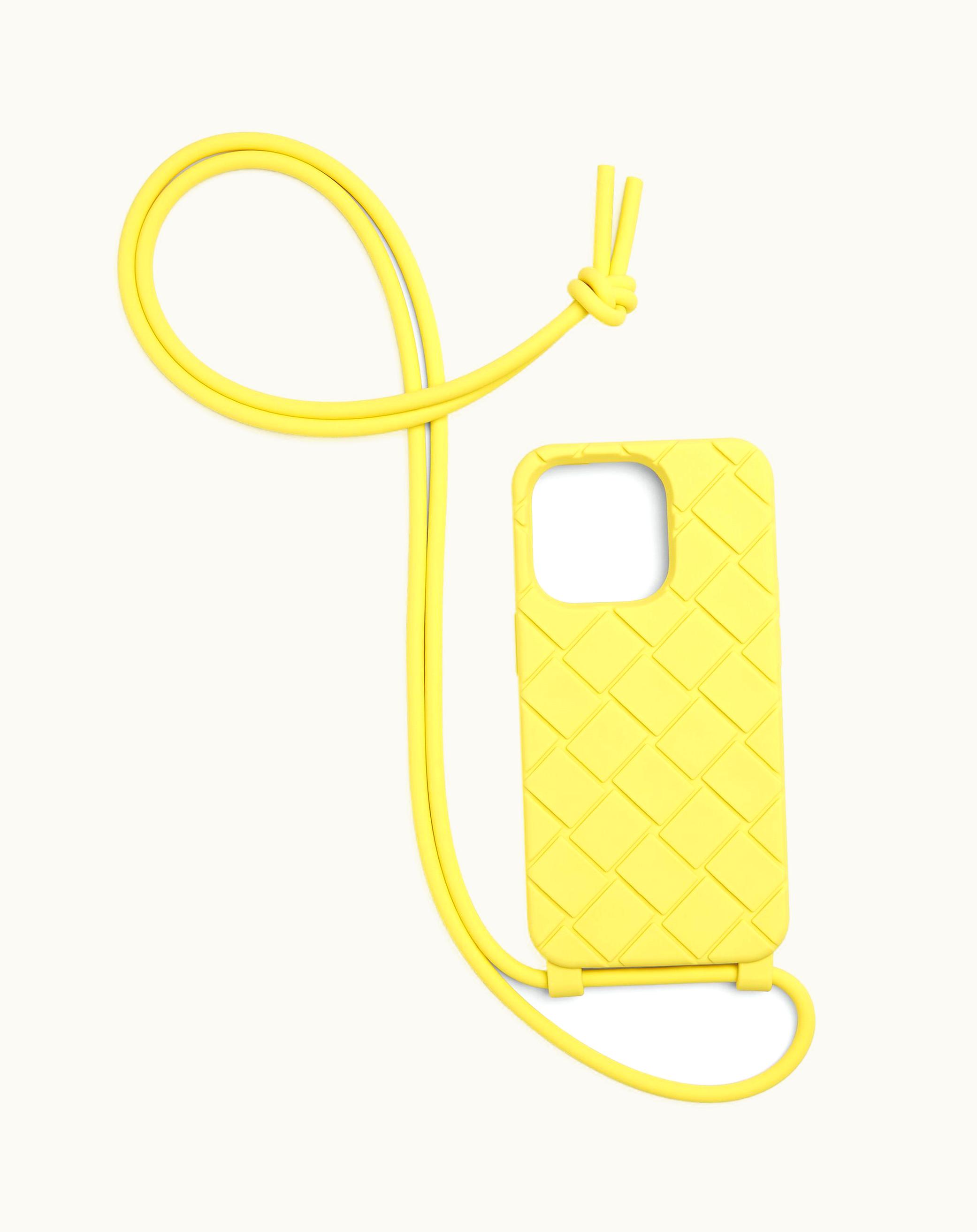 Bottega Veneta Bottega Veneta Men's Iphone 14 Pro Case On Strap In Sherbert