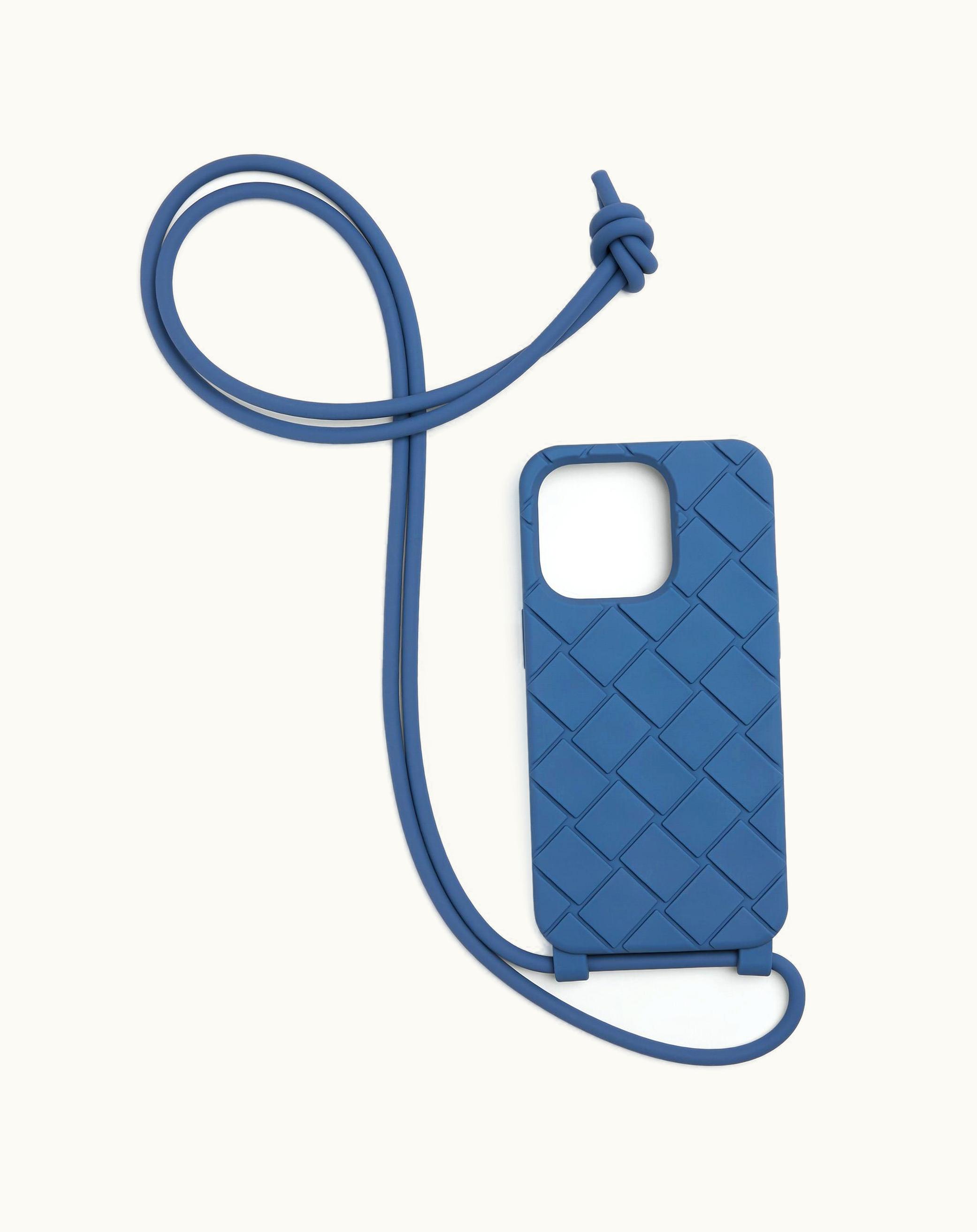 Bottega Veneta Bottega Veneta Men's Iphone 14 Pro Case On Strap In Surf