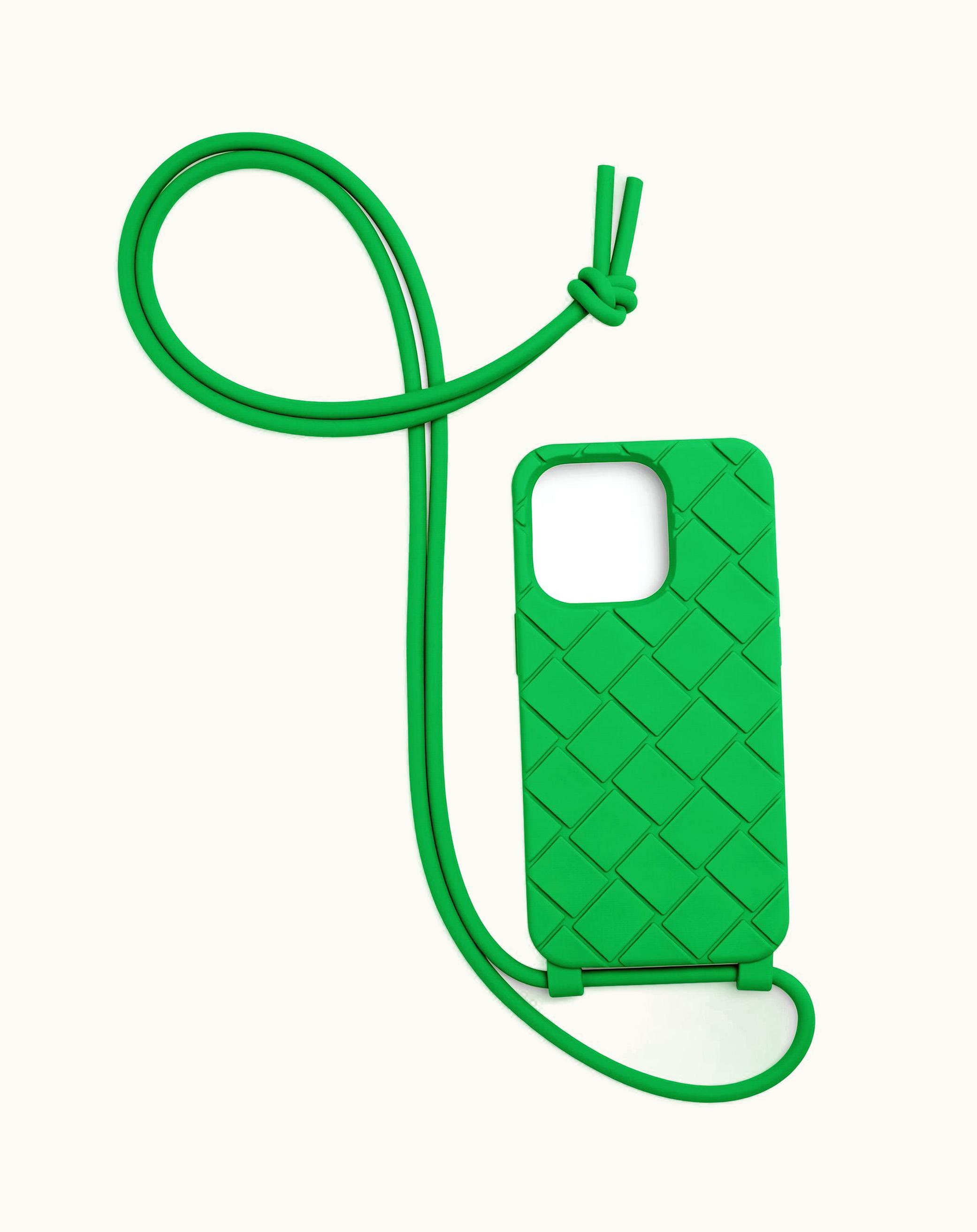 Bottega Veneta Bottega Veneta Iphone 14 Pro Case On Strap In Parakeet