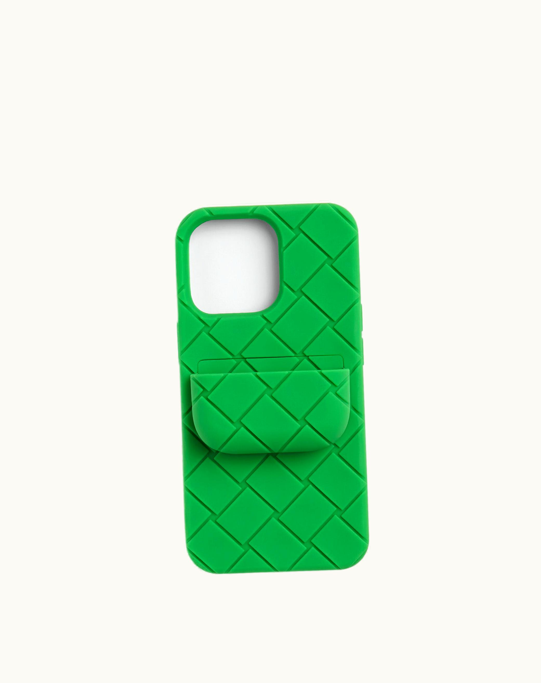 Bottega Veneta Bottega Veneta Iphone 13 Pro Case With Airpods Holder In Parakeet