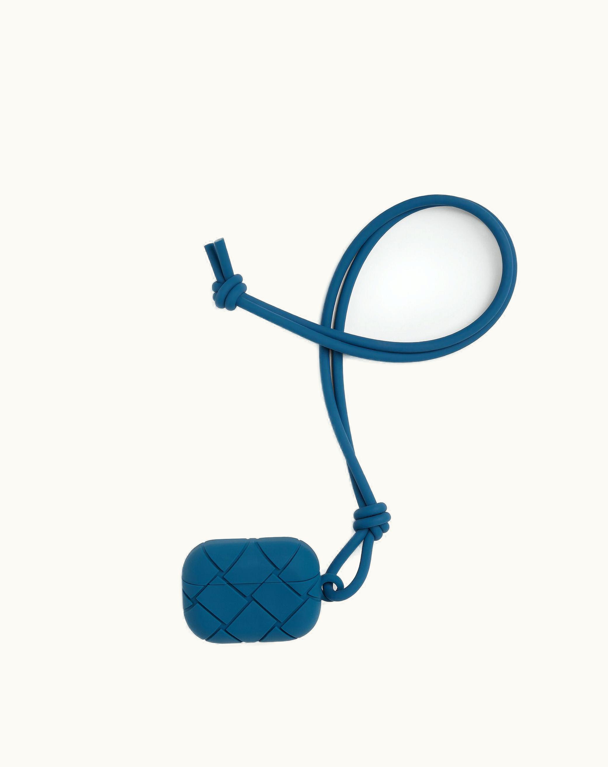 Bottega Veneta Bottega Veneta Men's Airpods Pro Case In Deep Pacific