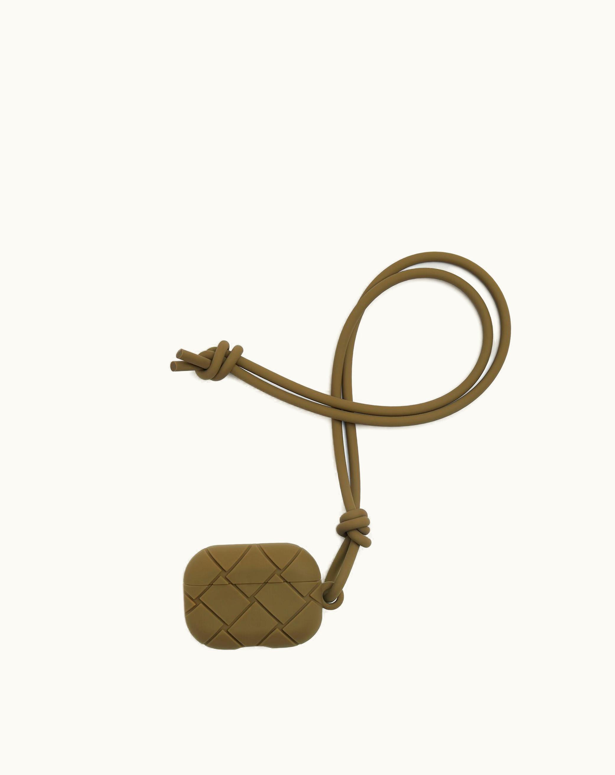 Bottega Veneta Bottega Veneta Men's Airpods Pro Case In Mud